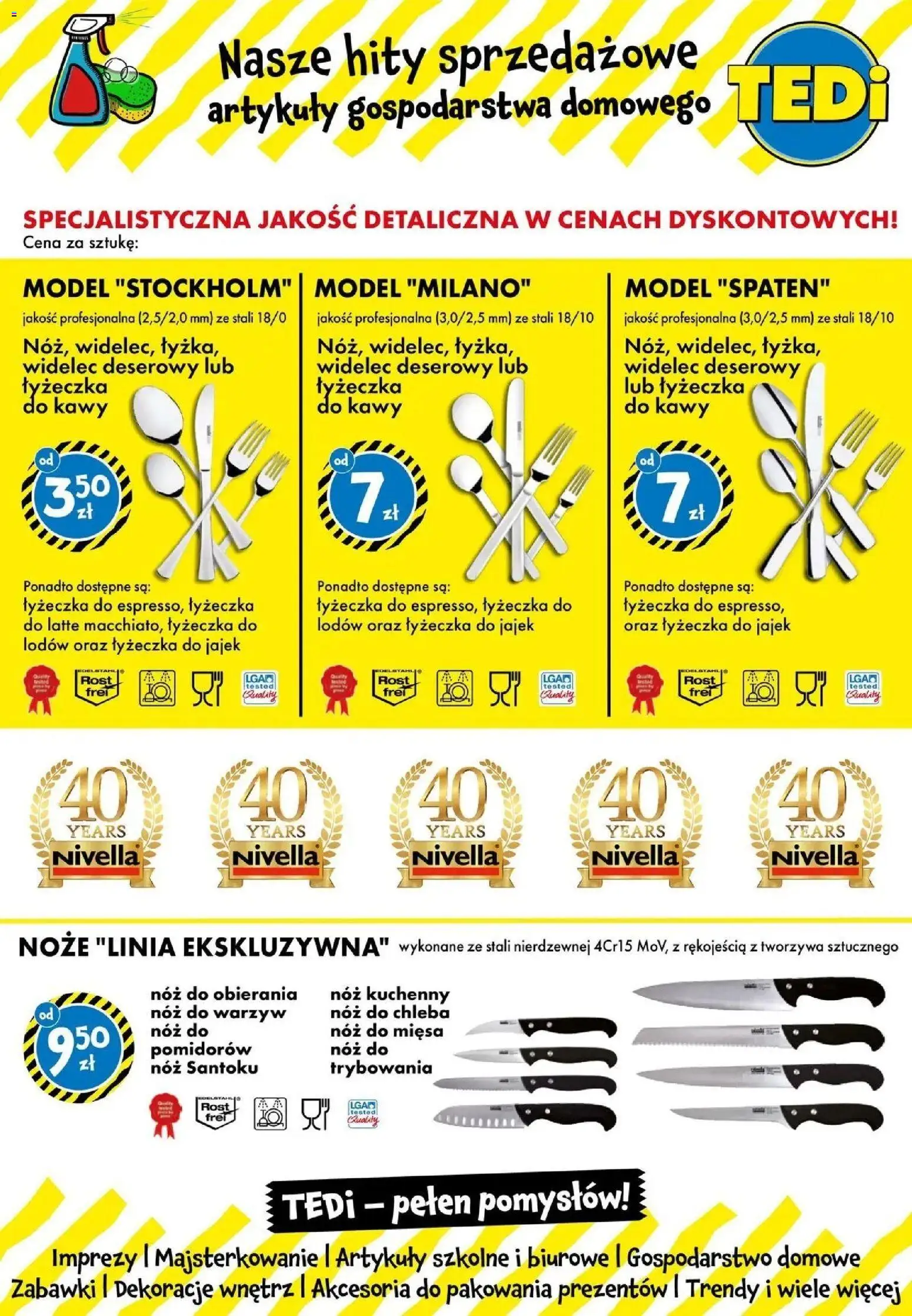 TEDi gazetka - Ożarów Mazowiecki od (15.10.2026 - 22.10.2026) | Strona: 9 | Produkty: Zabawki, Noże, Dekoracje, Artykuły szkolne