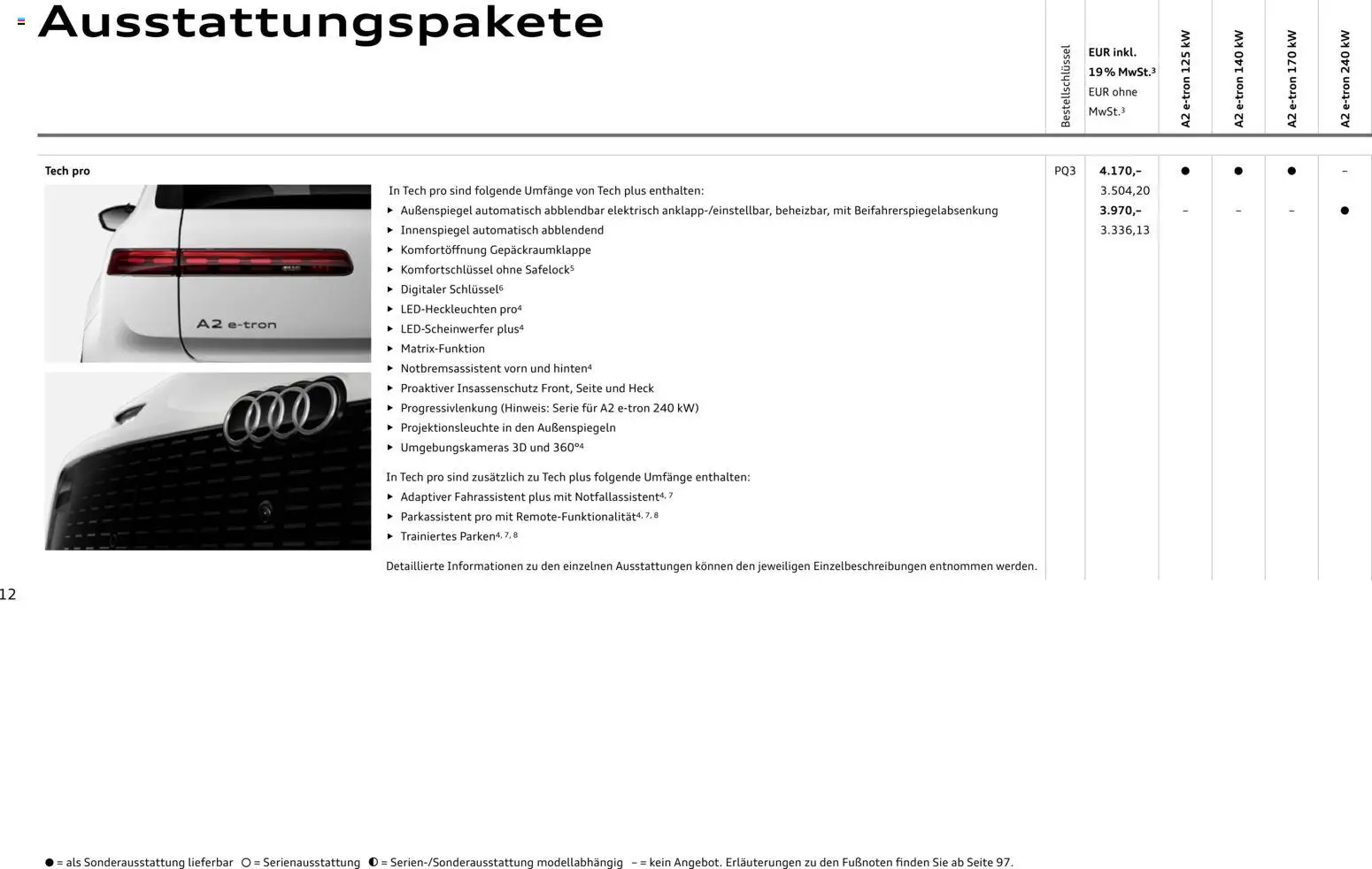 Audi A2 e-tron – gültig ab 10.09.2026 | Seite: 12