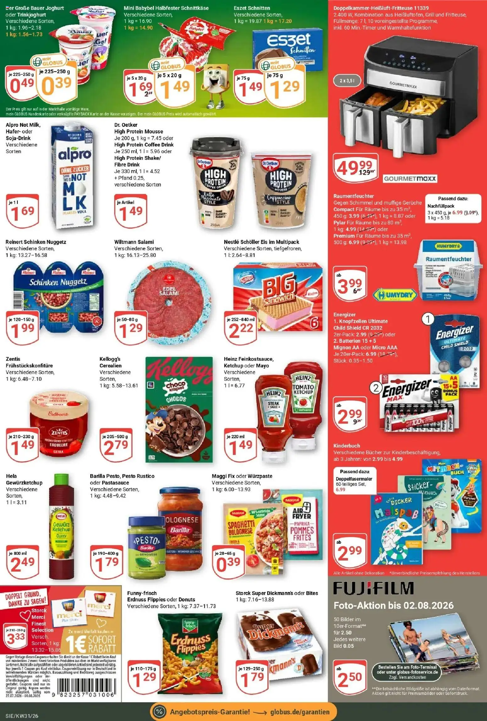 Globus Prospekt Siegen – gültig ab 27.07.2026 | Seite: 3 | Produkte: Donuts, Trinkjoghurt, Zucker, Steak