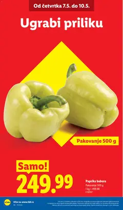 Paprika babura, Pakovanje 500 g - pregled Lidl kataloga - važi od 07.05.2026 | Strana: 2