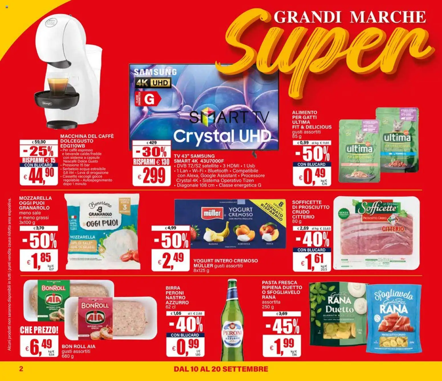 Volantino Il Gigante del 10/09/2026 | Pagina: 2 | Prodotti: Sale, Mozzarella, Pasta, Nescafé