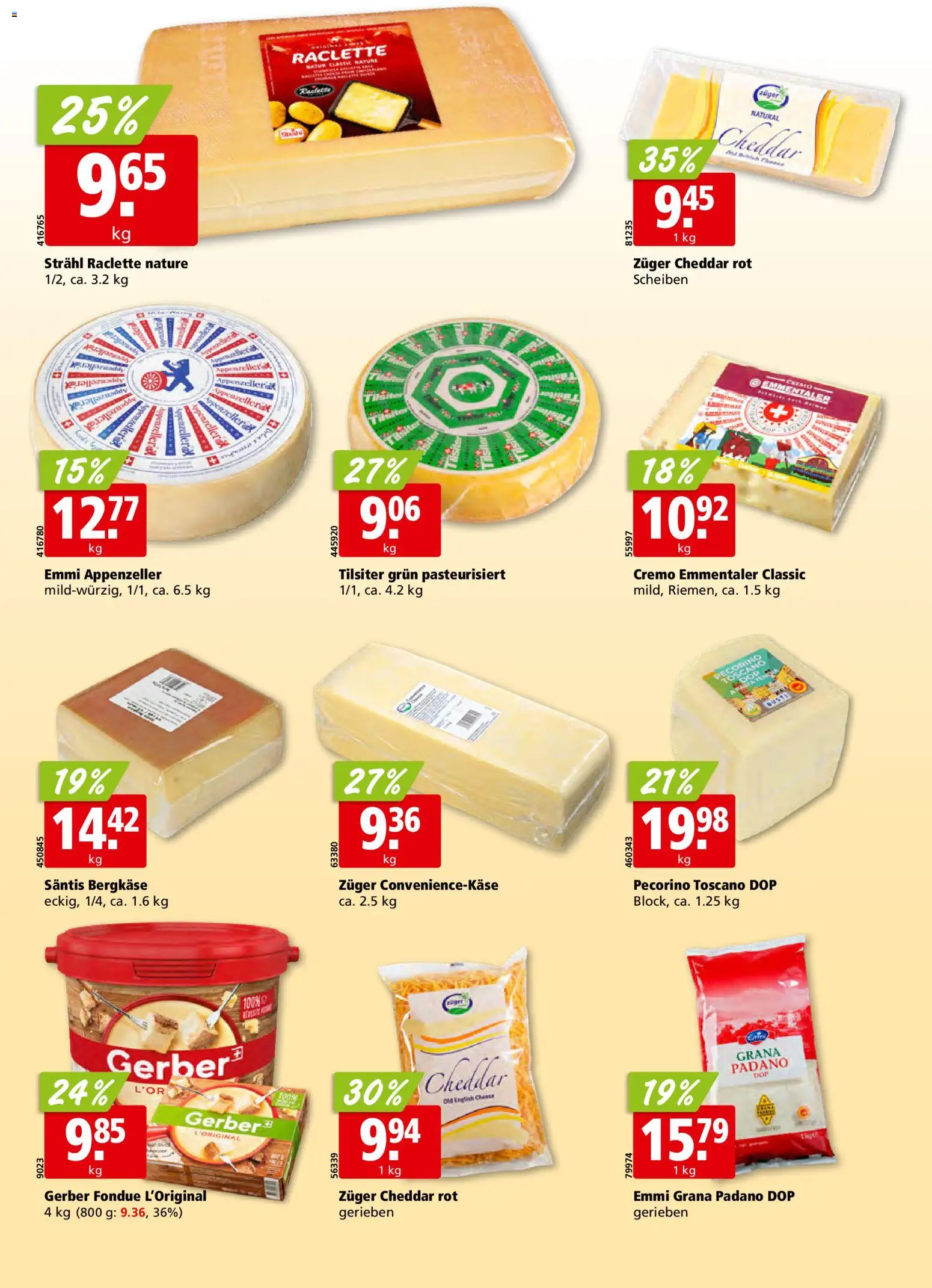 Aligro aktionen – gültig ab 28.09.2026 | Seite: 16 | Produkte: Grana Padano, Raclette, Fondue