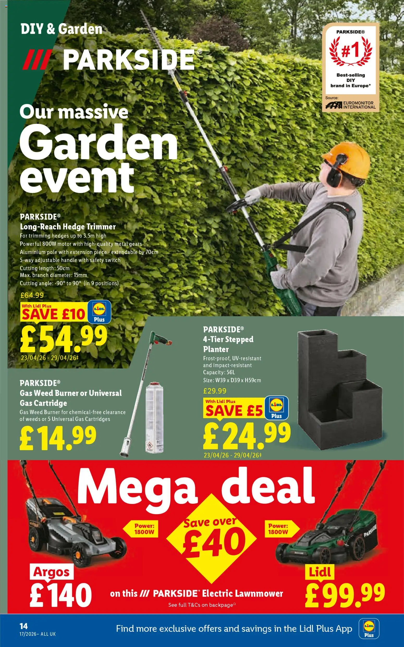{H1} | Page: 18 | Products: Planter, Handle, Hedge trimmer