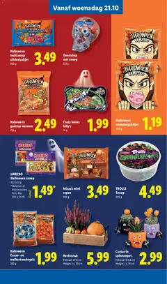Halloween Cacao- en melkcrèmekogels, Halloween Cacao- en melkcrèmekogels 200 g - Voorbeeld van een folder van Lidl, geldig van 19-10-2026 | Pagina: 18 | Producten: Snoep, Cacao, Repen