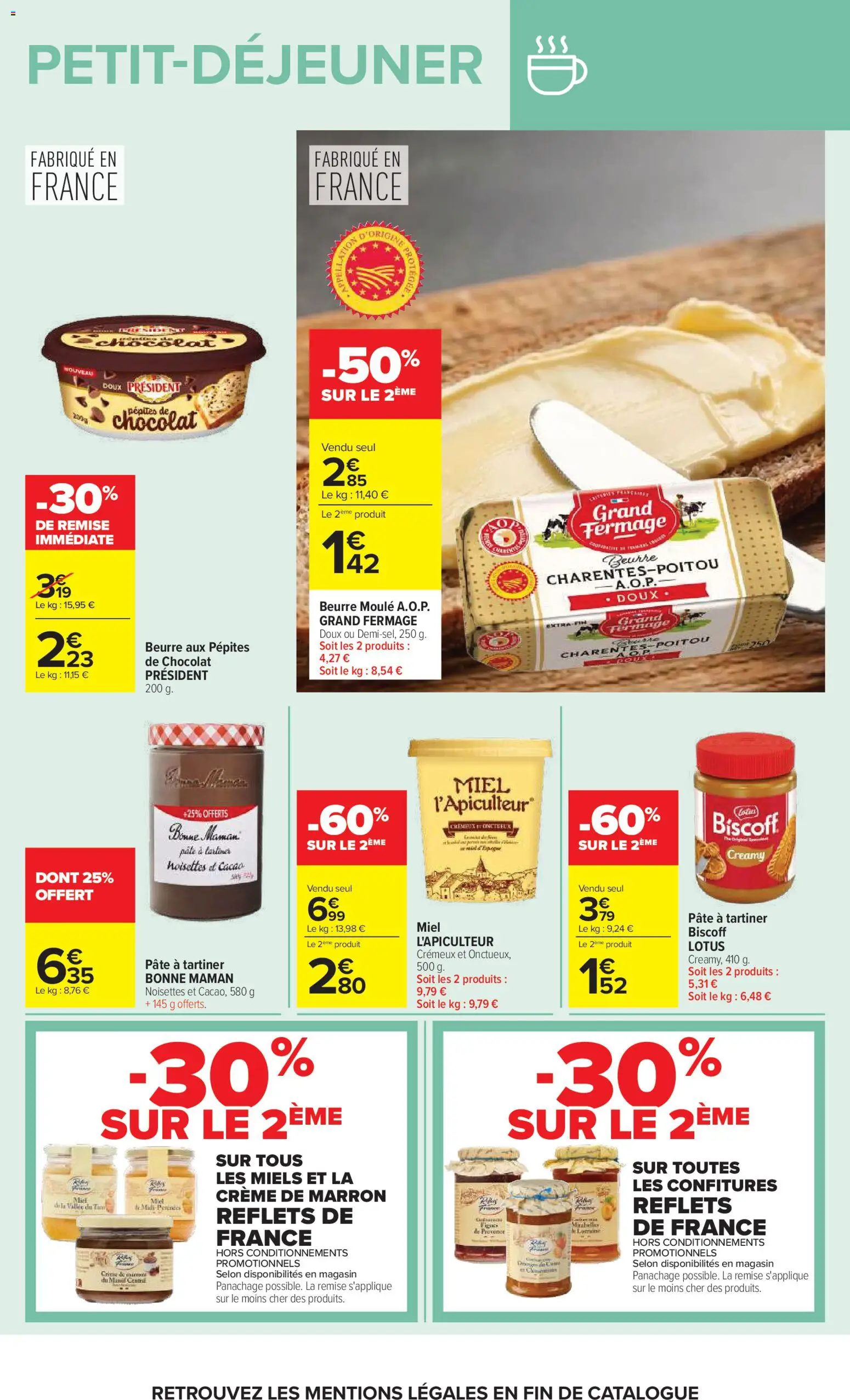 {H1} | Page: 10 | Produits: Lotus, Beurre, Chocolat, Crème