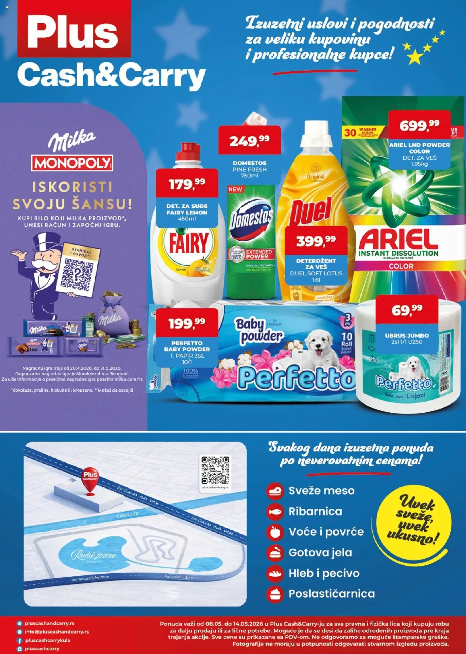 Plus Cash & Carry katalog - važi od 08.05.2026 | Strana: 4 | Proizvode: Deterdžent, Milka, Ubrus, Pecivo