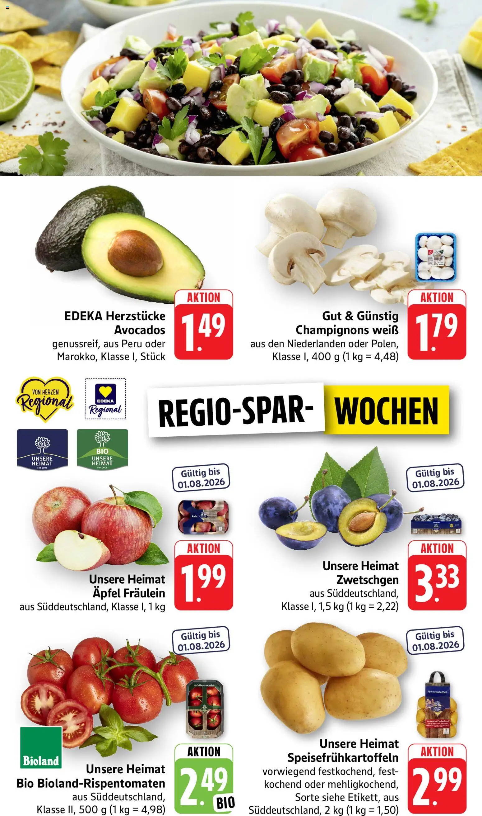 nah & gut Prospekt Rietberg – gültig ab 13.07.2026 | Seite: 2 | Produkte: Äpfel, Zwetschgen, Champignons