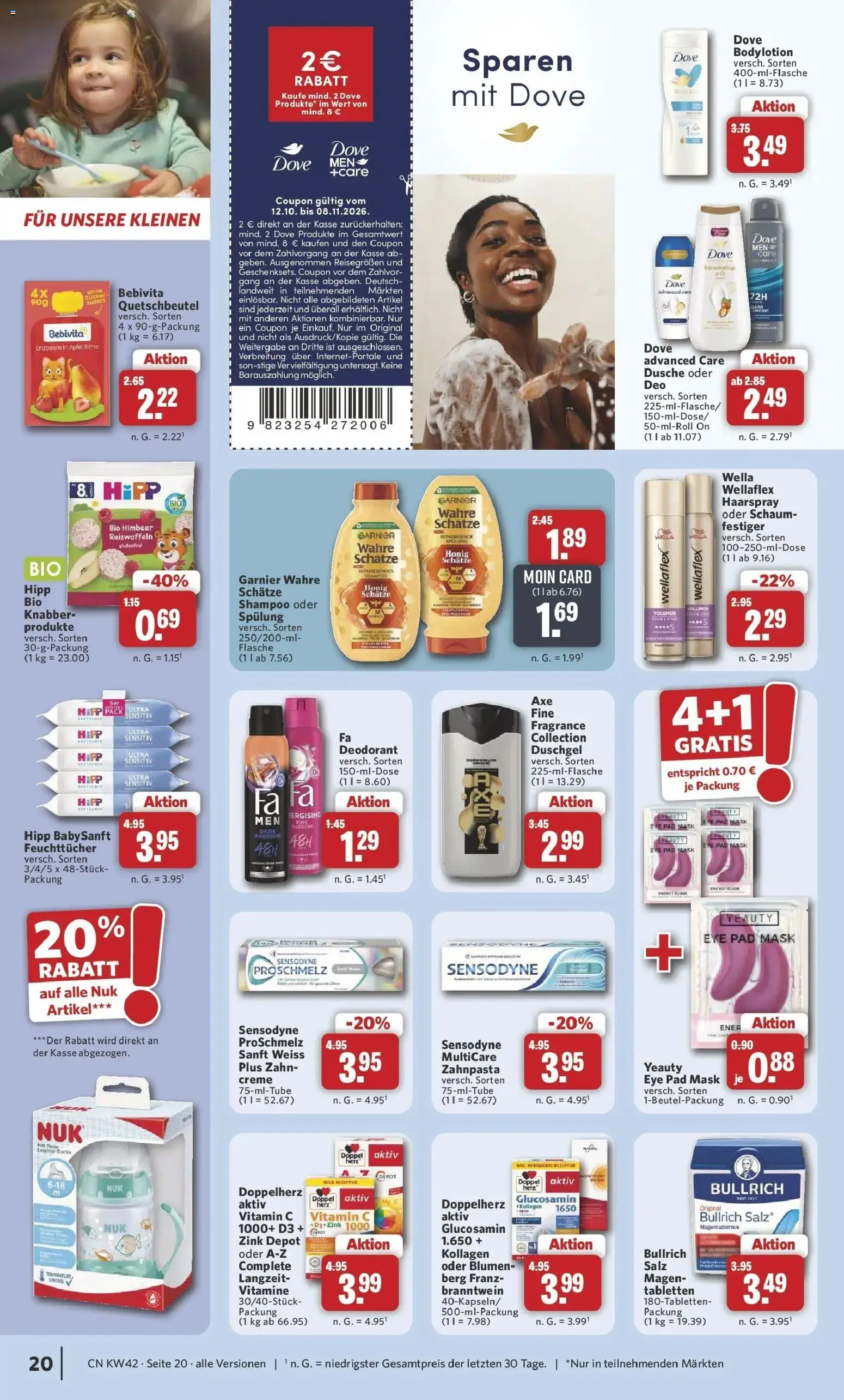 Combi Prospekt Detmold (ab 12.10.2026) zum Blättern | Seite: 20 | Produkte: Shampoo, Deodorant, Salz, Zucker