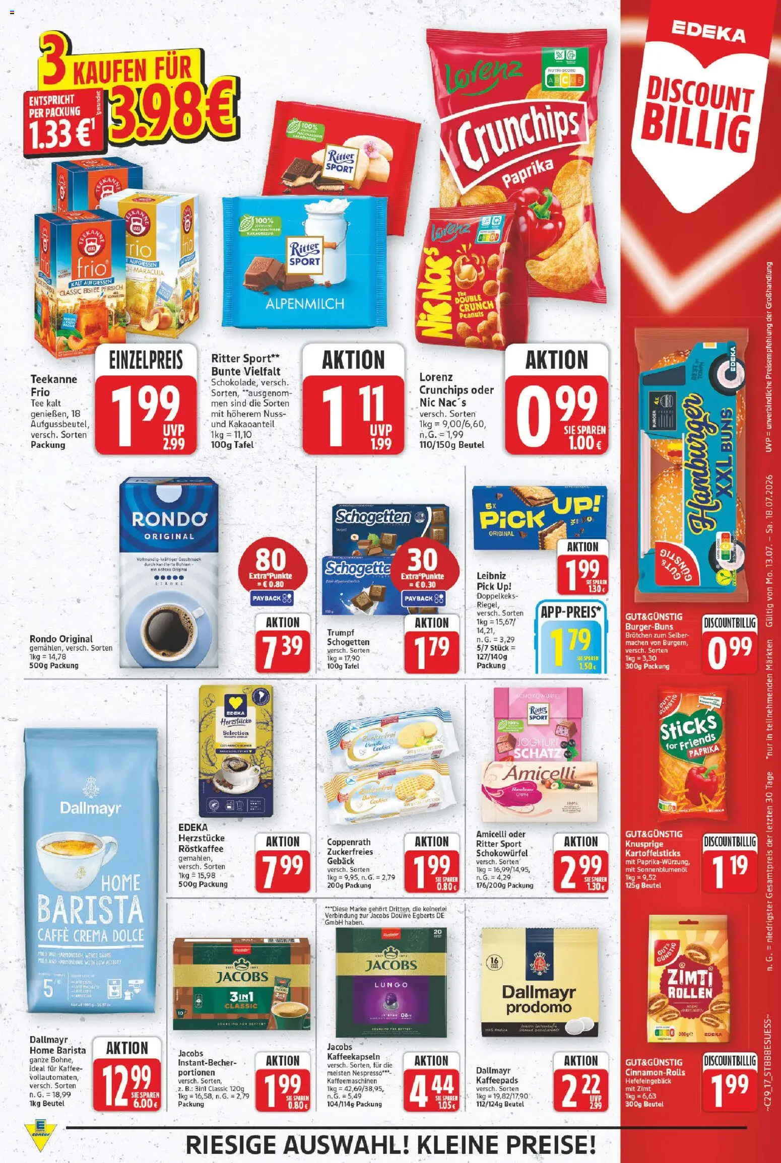E center Prospekt – gültig ab 13.07.2026 | Seite: 17 | Produkte: Kaffee, Dallmayr, Pfirsich, Tee