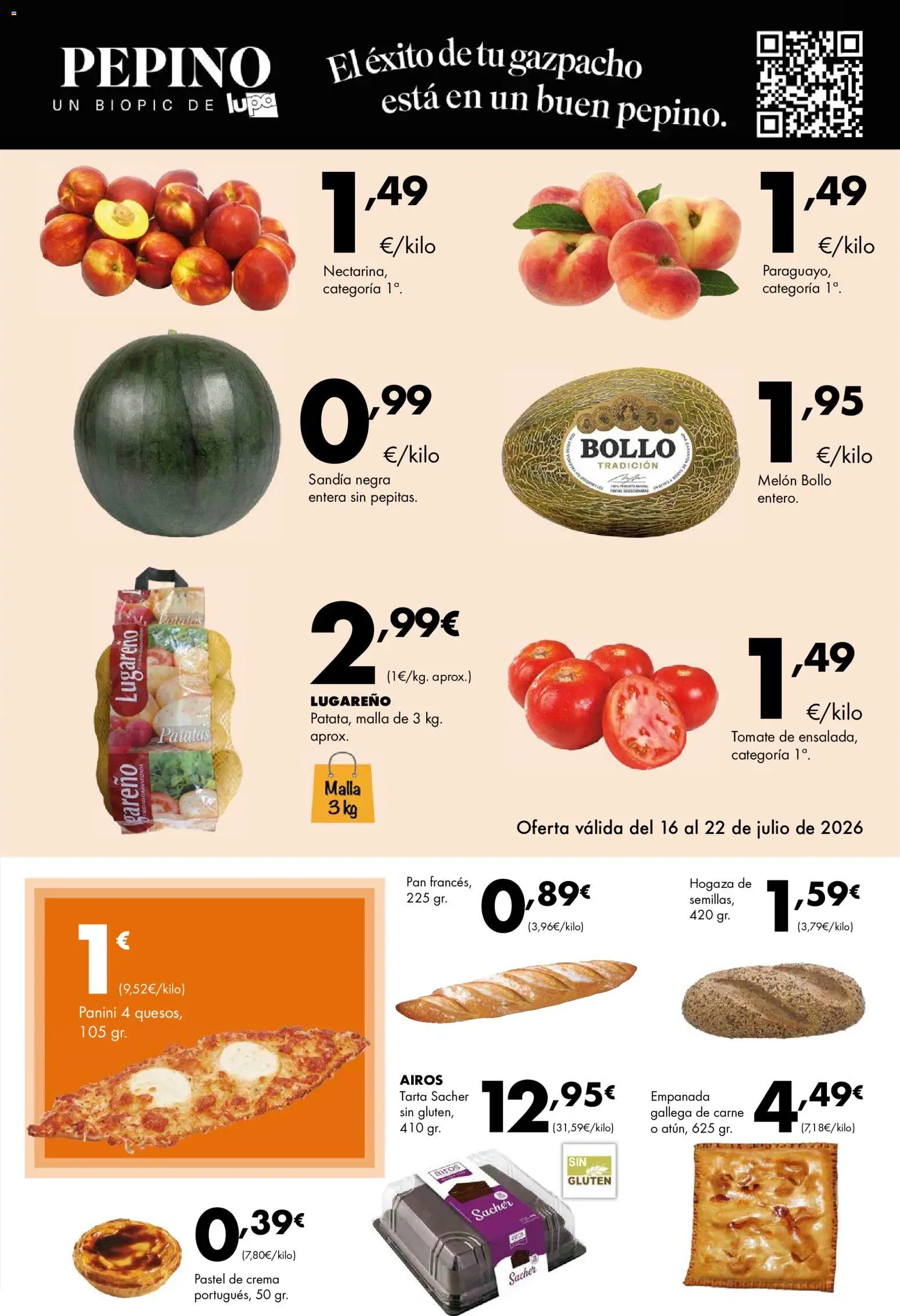Lupa Supermercados folleto │ válido desde el 16/07/2026 | Página: 3 | Productos: Φορτιστής, Στιγμιαίος καφές, Crema, Sandía