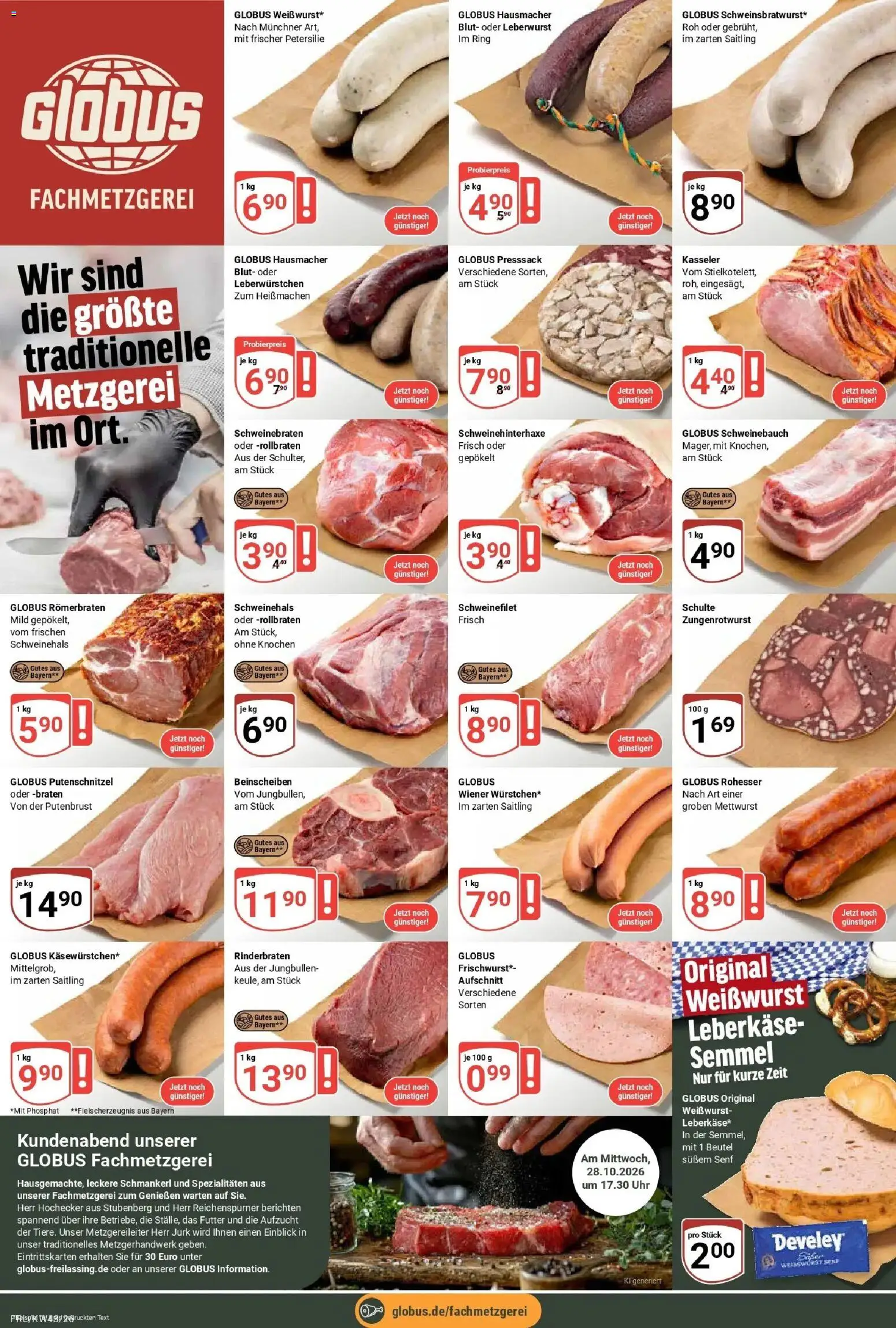 Globus Prospekt Freilassing (ab 19.10.2026) » Angebote online | Seite: 7 | Produkte: Putenbrust, Schweinebauch, Schweinefilet, Putenschnitzel