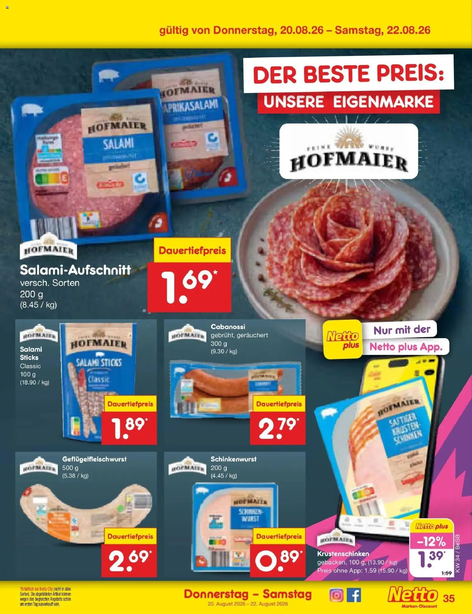 Netto Marken-Discount Prospekt Kremmen – gültig ab 17.08.2026 | Seite: 53 | Produkte: Salami
