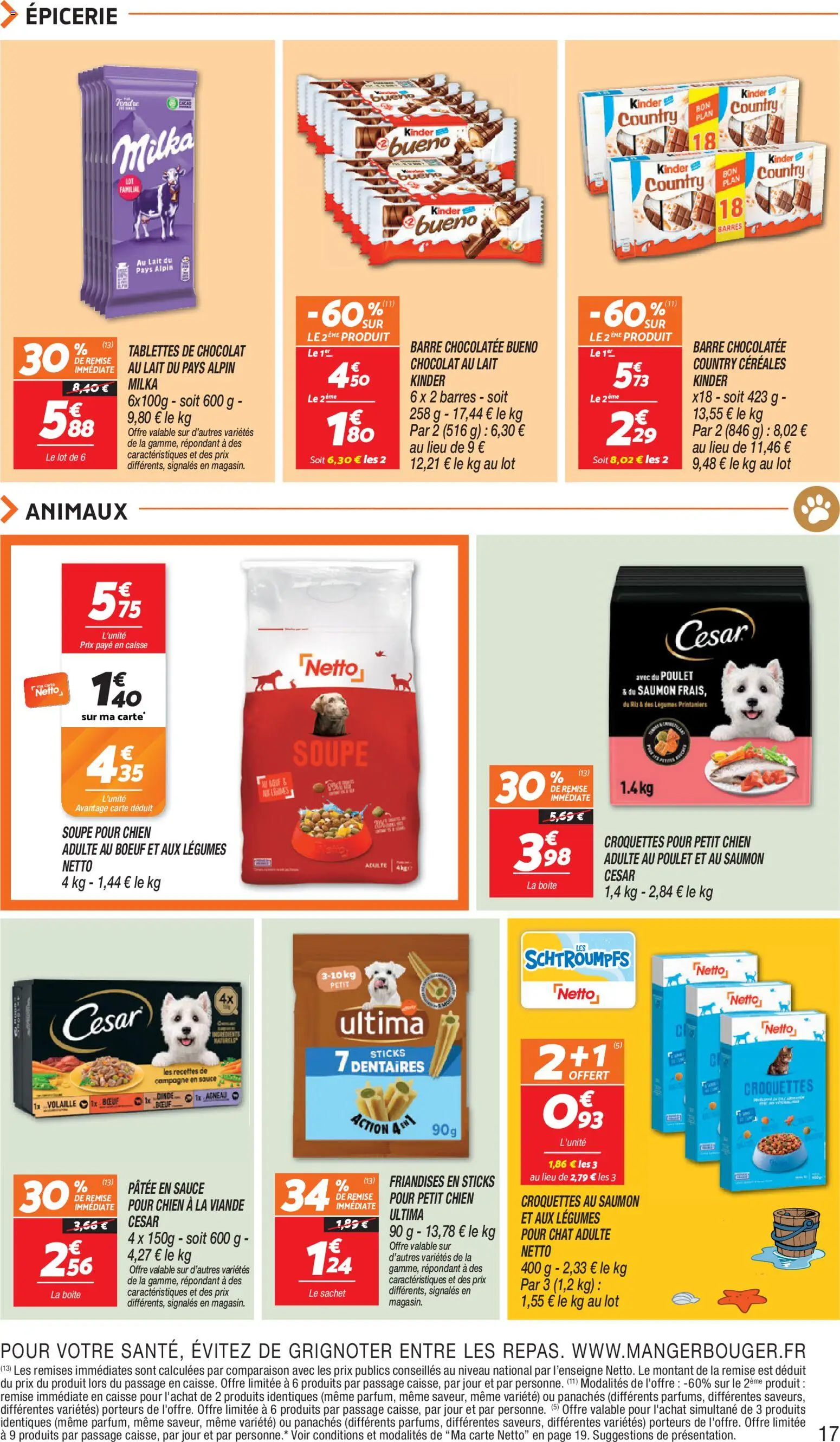 {H1} | Page: 17 | Produits: Tablettes de chocolat, Volaille, Chocolat, Saumon