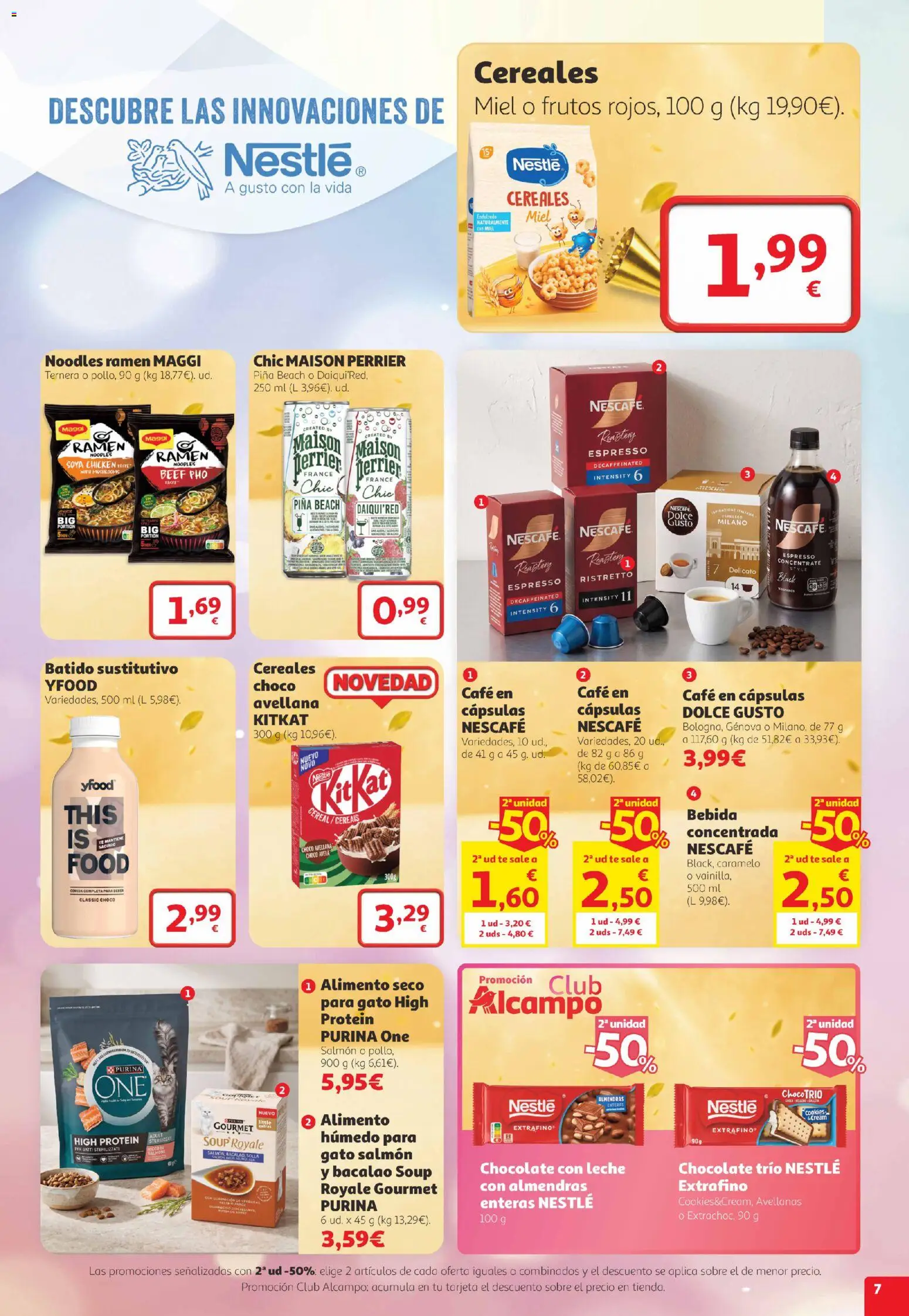 Alcampo folleto Telde │ válido desde el 22/10/2026 | Página: 7 | Productos: Miel, Cereales, Chocolate con leche, Almendras