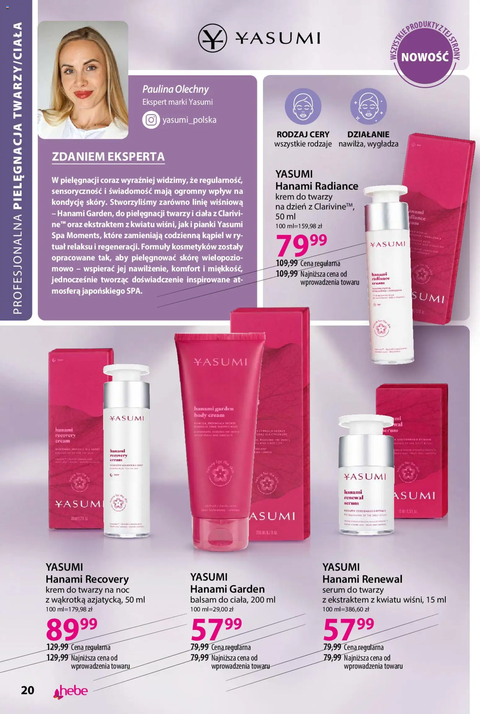 Hebe gazetka - Katalog od 04.08.2026 | Strona: 20 | Produkty: Kąpiel, Krem, Krem do twarzy, Serum do twarzy