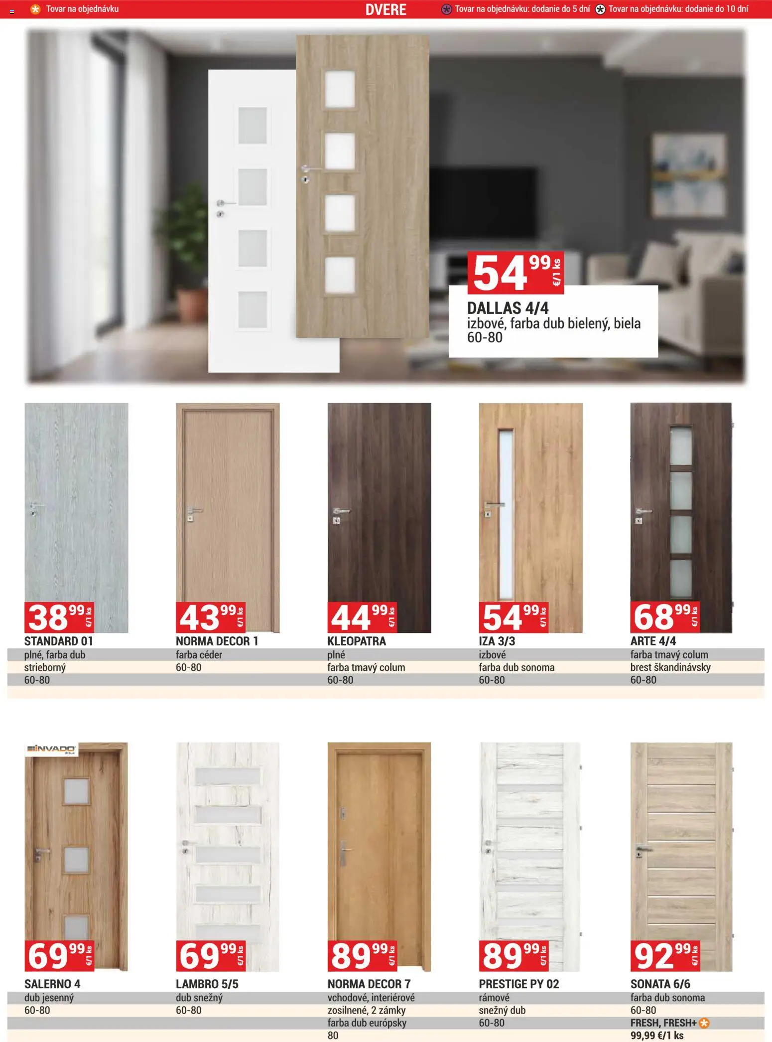 Nové Merkury Market akcie – leták je platný od 01.07.2026 | Strana: 7 | Produkty: Dvere