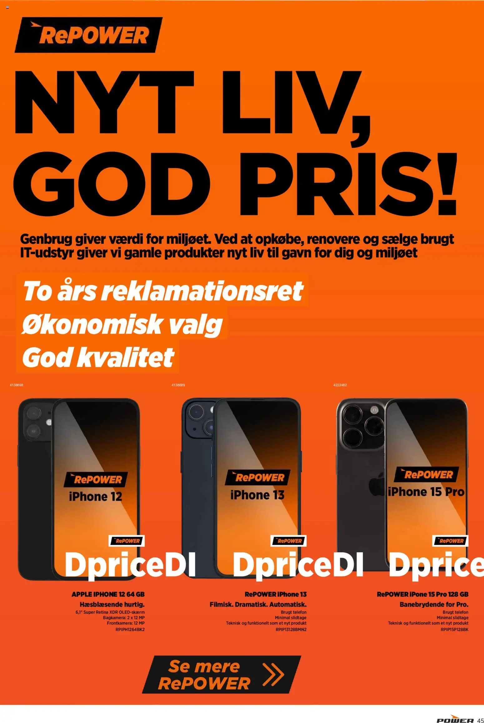 Power tilbudsavis – gyldig fra 14/08/2026 | Side: 45 | Produkter: Telefon, Søm