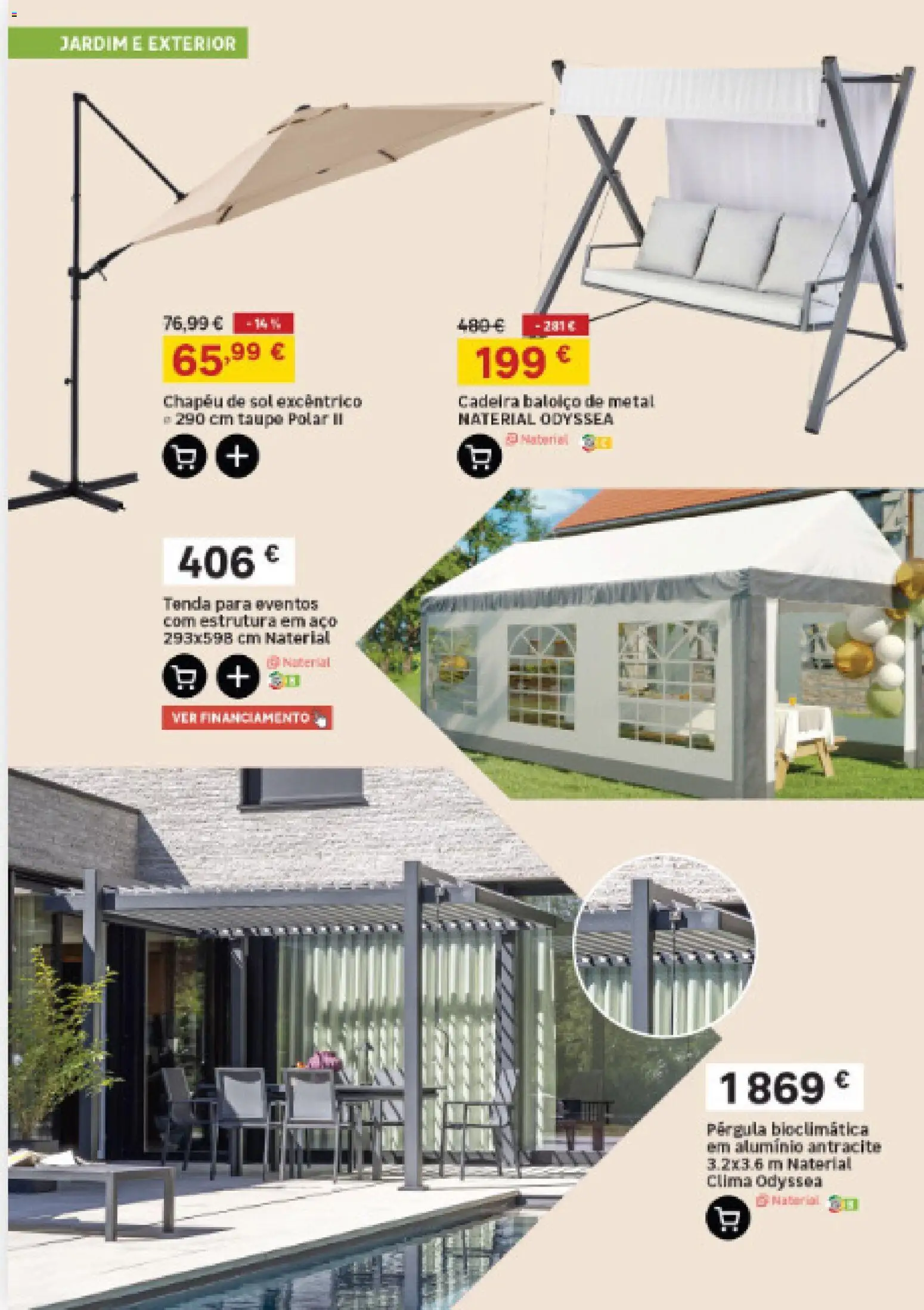Leroy Merlin Catálogo Açores │ válido de 23/07/2026 | Página: 6 | Produtos: Chapéu, Tenda, Baloiço, Cadeira