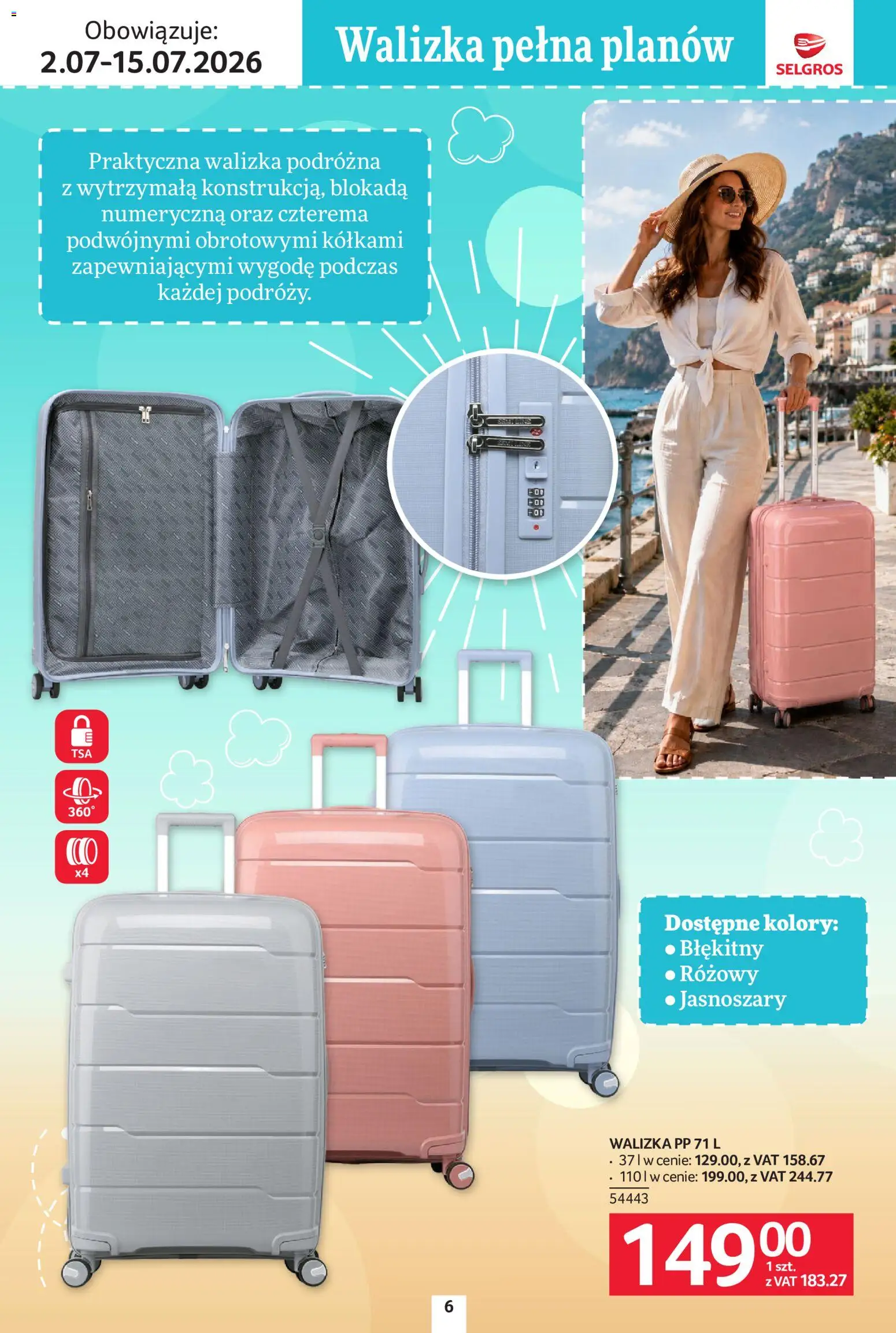 Selgros cash&carry gazetka - Urlop od 02.07.2026 | Strona: 6 | Produkty: Walizka