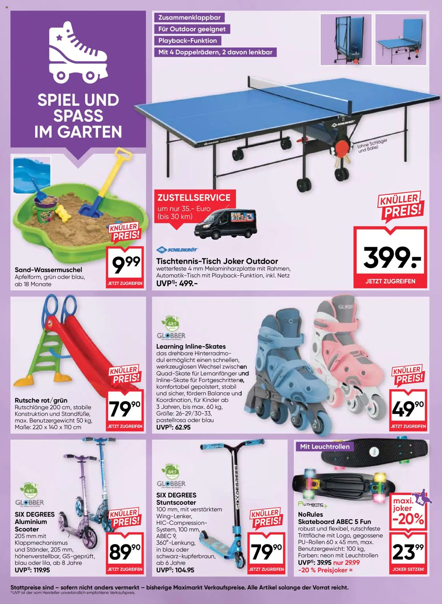 Maximarkt Outdoor Träume gültig ab 23.03.2026 | Seite: 22 | Produkte: Spiel
