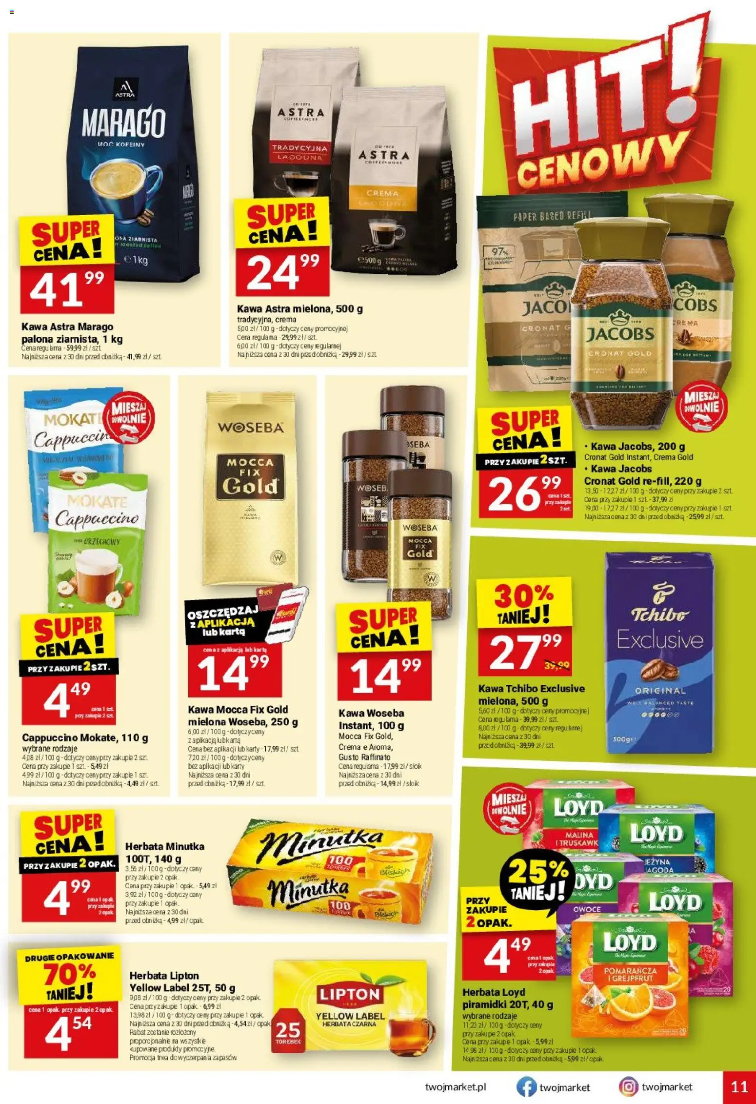 Twój Market gazetka od 14.10.2026 | Strona: 11 | Produkty: Kawa woseba, Karta, Tchibo, Owoce