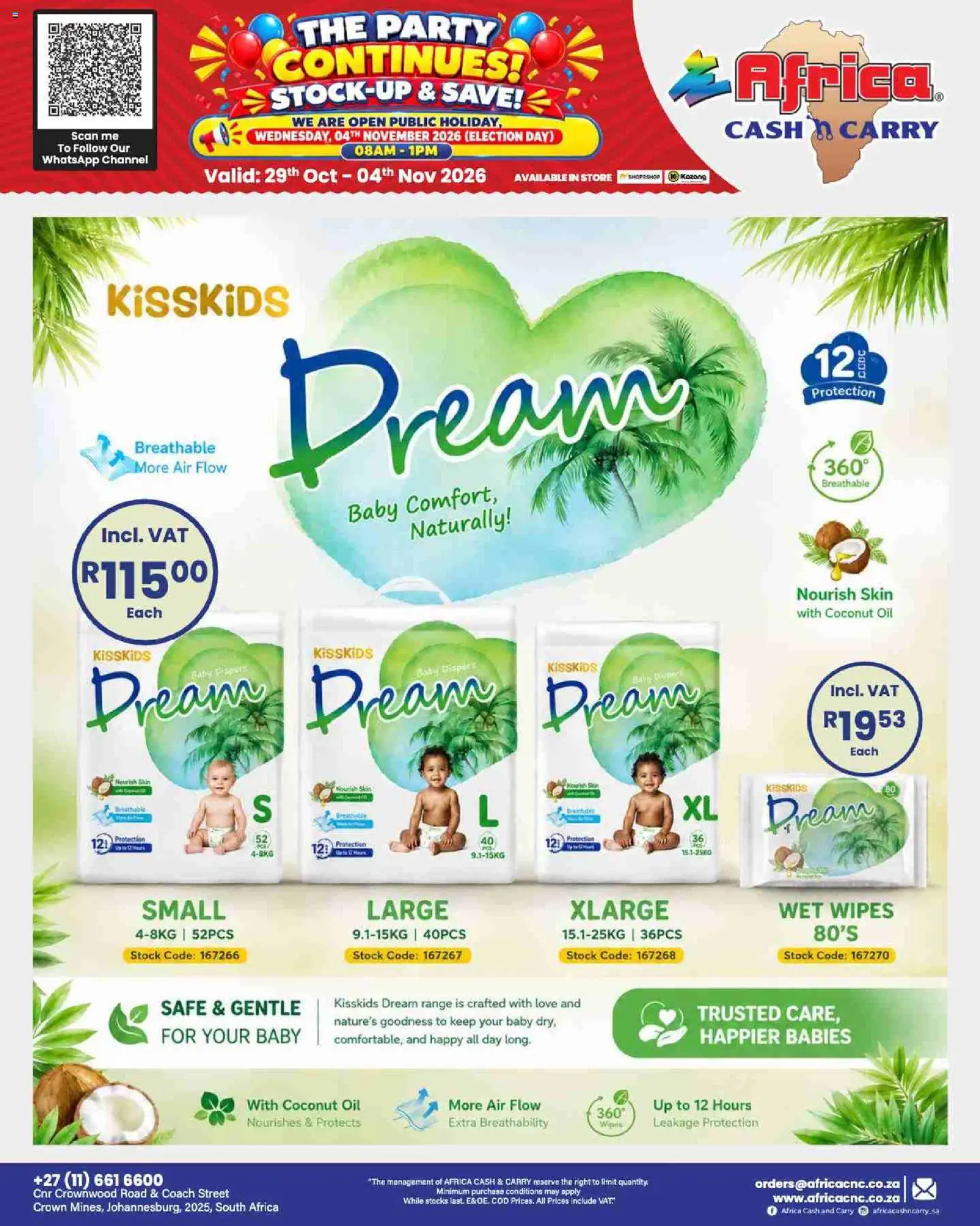 New Africa Cash & Carry catalogue – valid from 29/10/2026 | Page: 11 | Products: Oil, Stock, Coconut oil