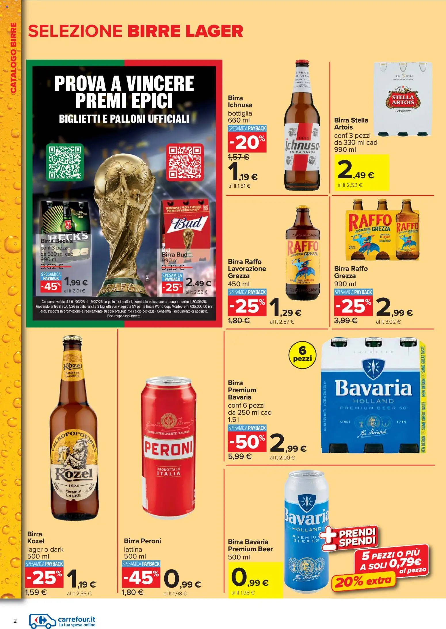 Volantino Carrefour del 03.06.2026 | Pagina: 2 | Prodotti: Birra, Cereali, Bottiglia