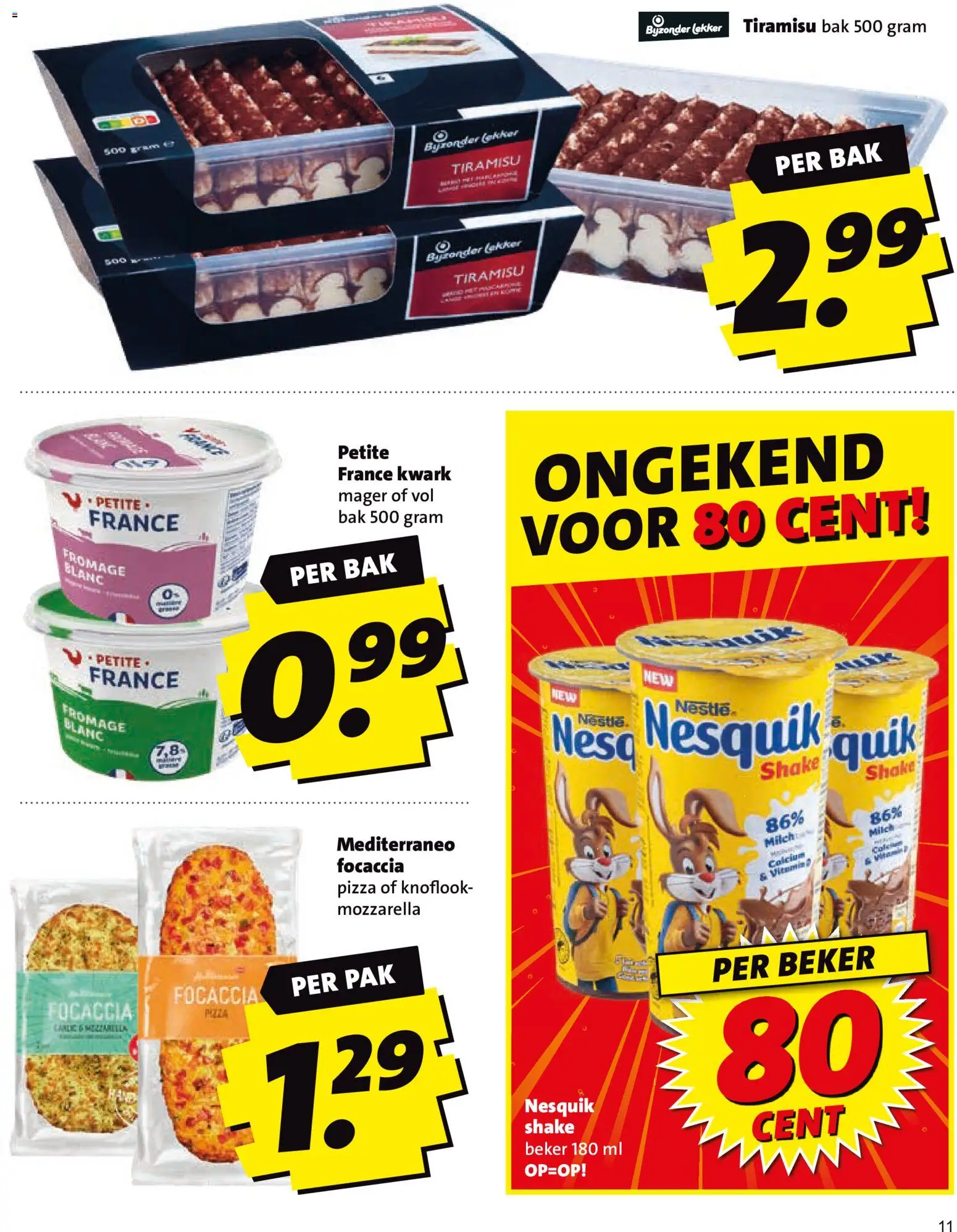 {H1} | Pagina: 48 | Producten: Tiramisu, Pizza, Beker, Kwark