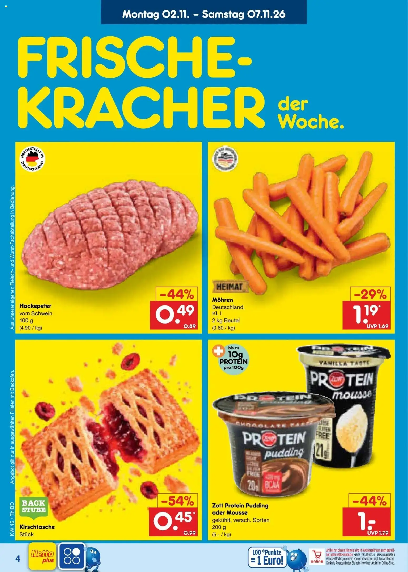 Netto Marken-Discount Prospekt Thiendorf – gültig ab 02.11.2026 | Seite: 10 | Produkte: Pudding, Mohren, Fleisch