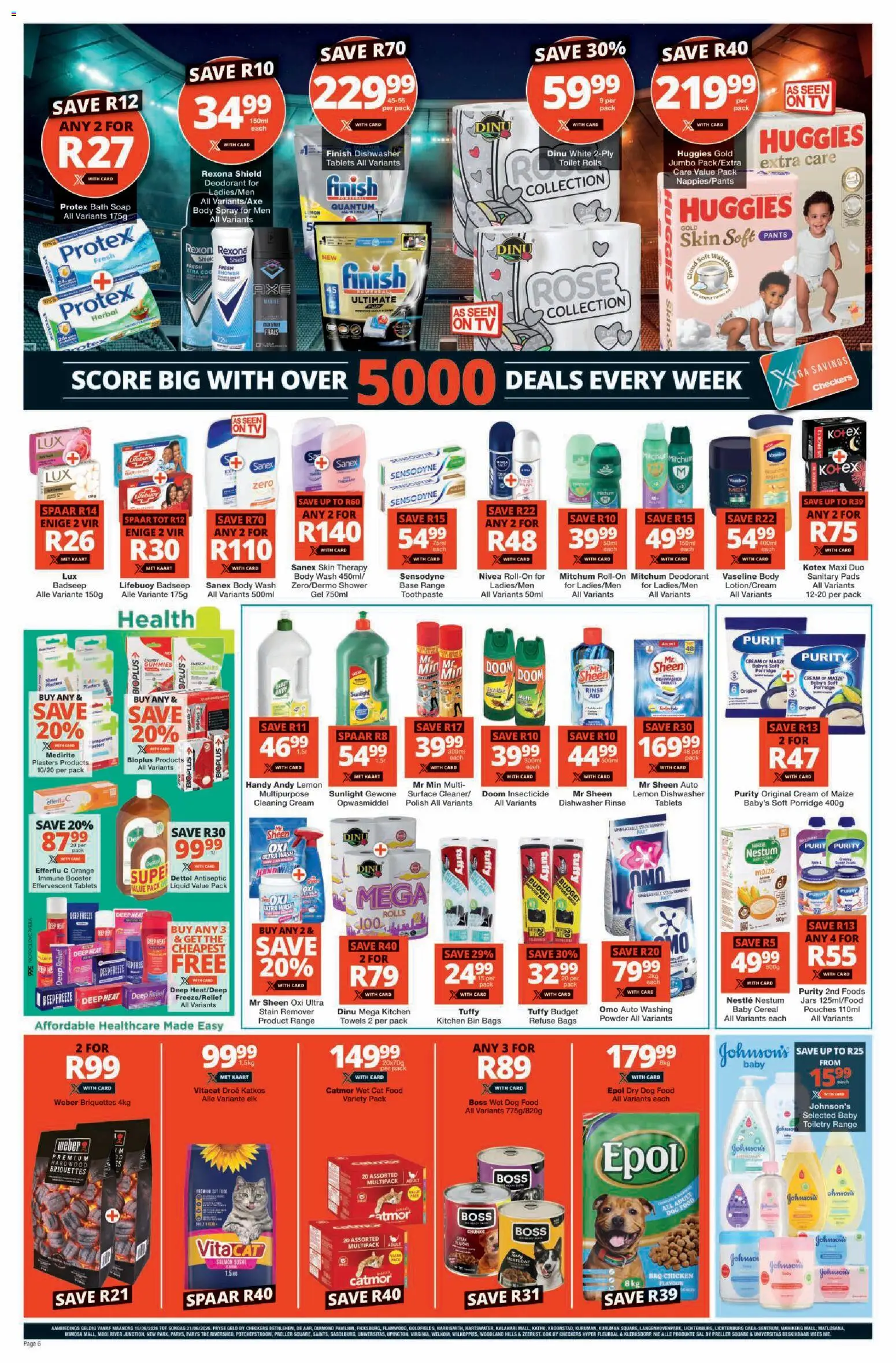 New Checkers catalogue – valid from 15.06.2026 | Page: 6 | Products: Shower, Cream, Soap, Body wash