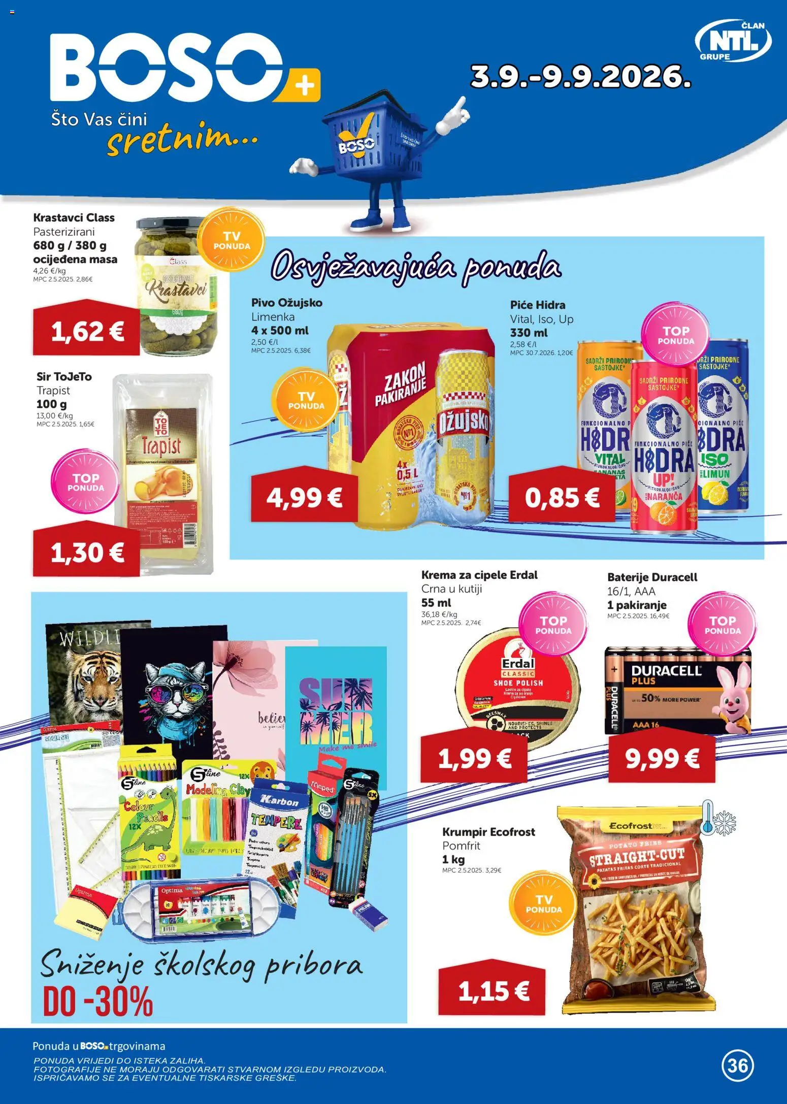 Boso katalog | vrijedi od 03.09.2026 | Stranica: 1 | Proizvodi: Pomfrit, Krema, Krastavci, Tempere