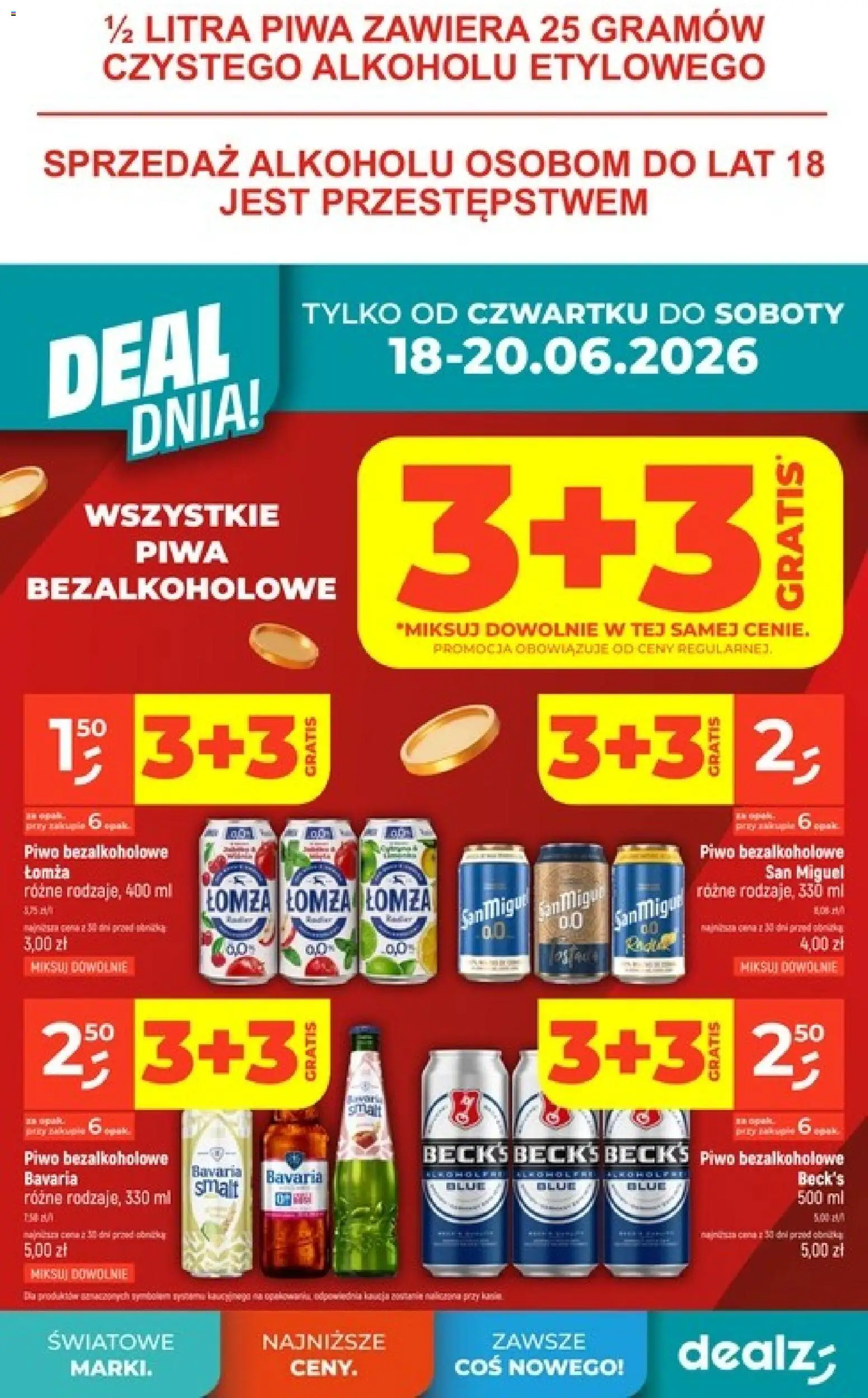 Dealz gazetka - Deal dnia od 18.06.2026 | Strona: 2 | Produkty: Piwo