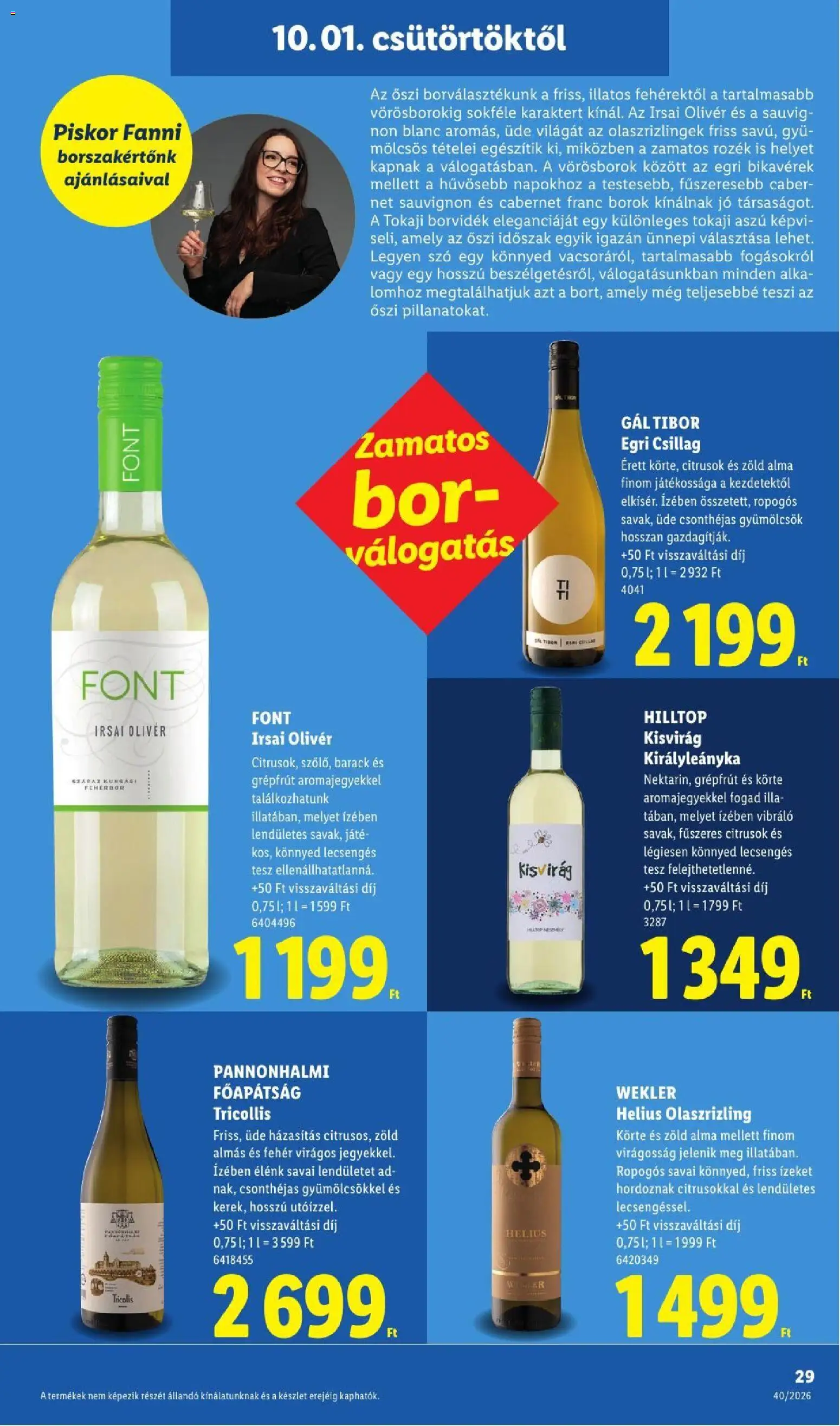 Lidl akciós ujság - amely érvényes a következő dátumtól: 2026.10.01. | Oldal: 29