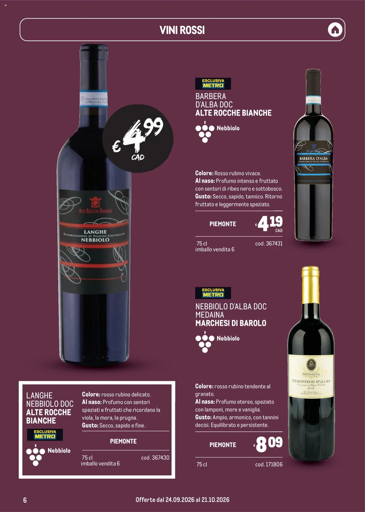 Volantino Metro del 24/09/2026 | Pagina: 6 | Prodotti: Vaniglia, Profumo