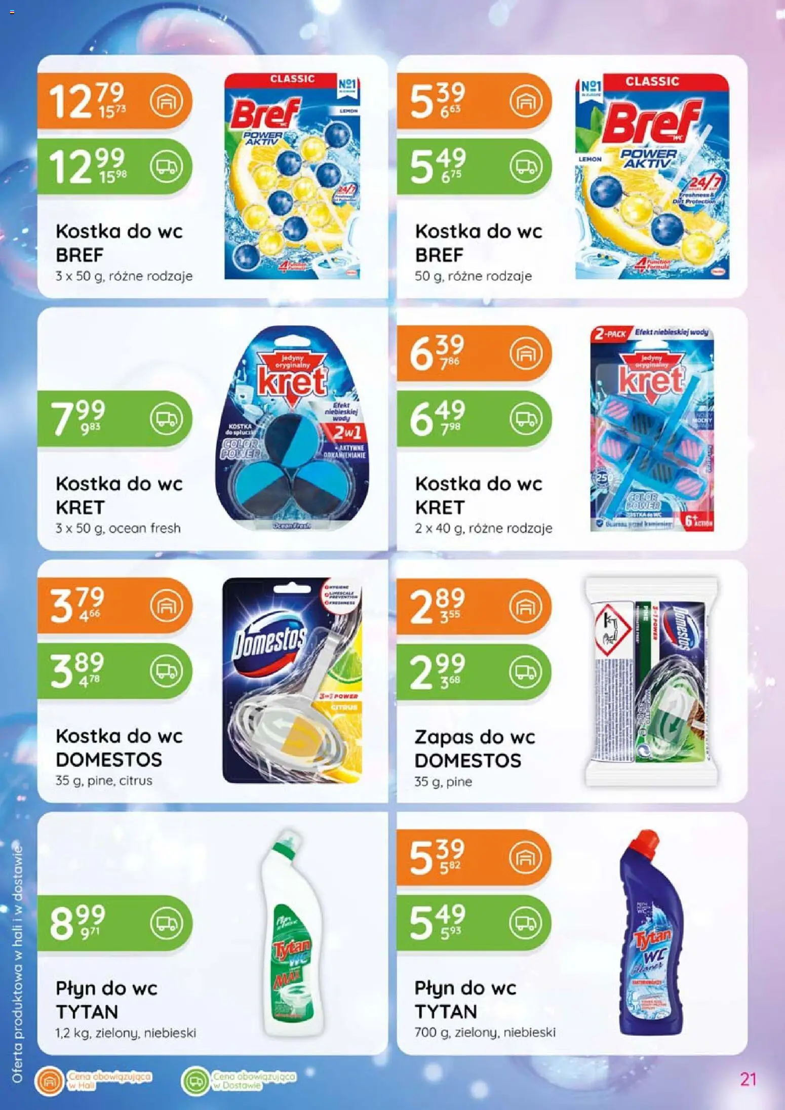 Eurocash gazetka - Katalog Chemiczny od 06.08.2026 | Strona: 21 | Produkty: Kostka do WC, Rower, Domestos