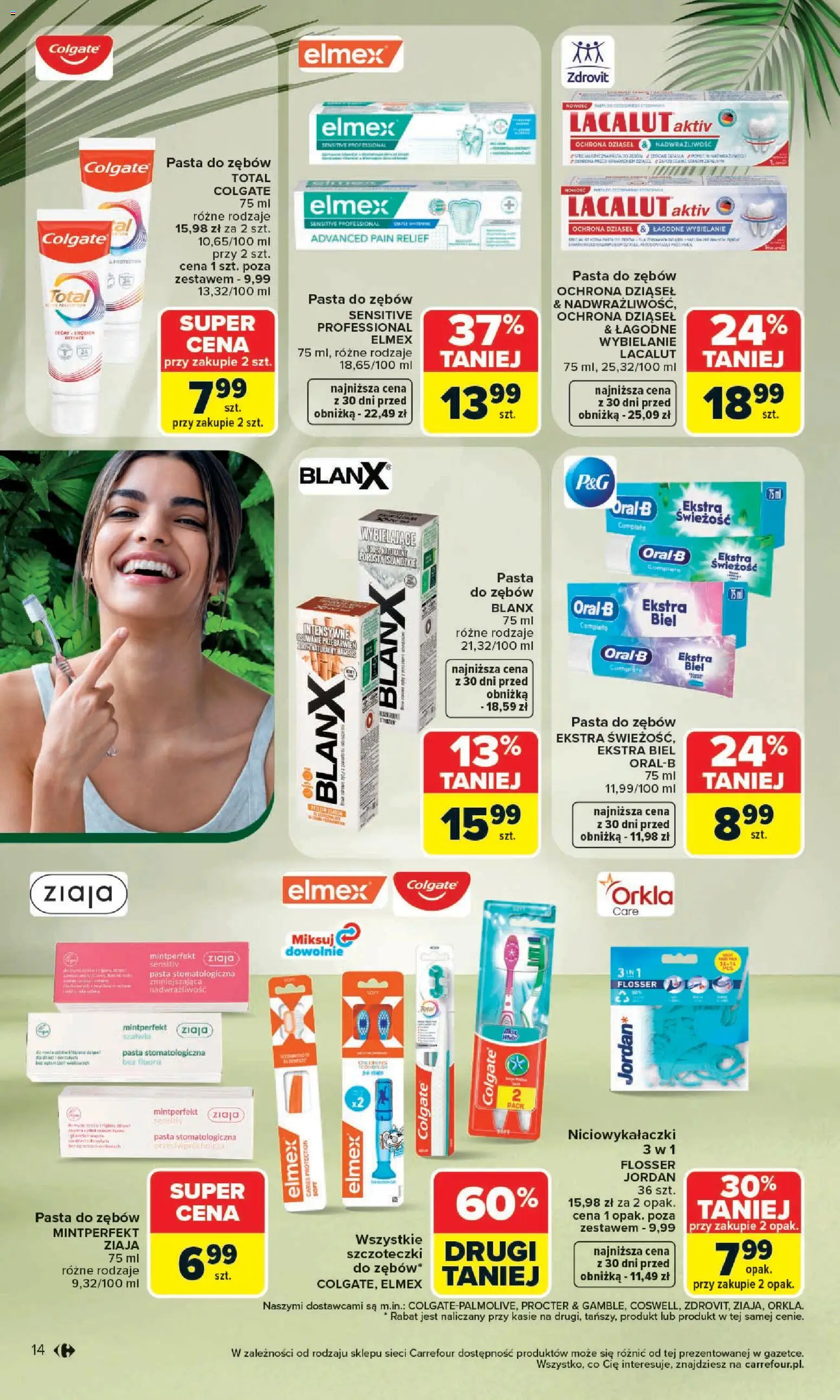 Carrefour gazetka - Latem jest pięknie od 06.07.2026 | Strona: 14 | Produkty: Lacalut, Pasta do zębów