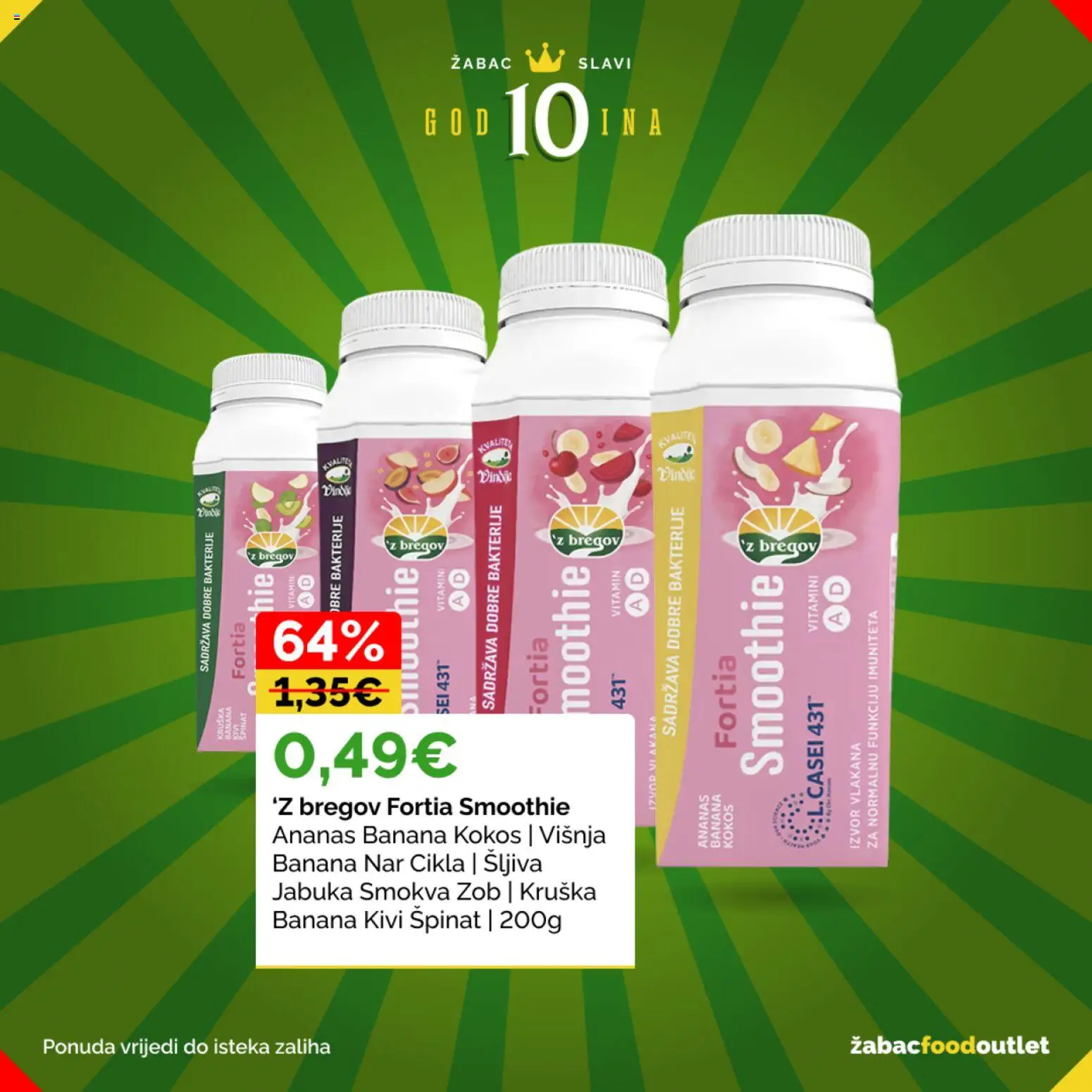 Žabac katalog | vrijedi od 03.08.2026 | Stranica: 11 | Proizvodi: Špinat, Nar, Smoothie, Kokos