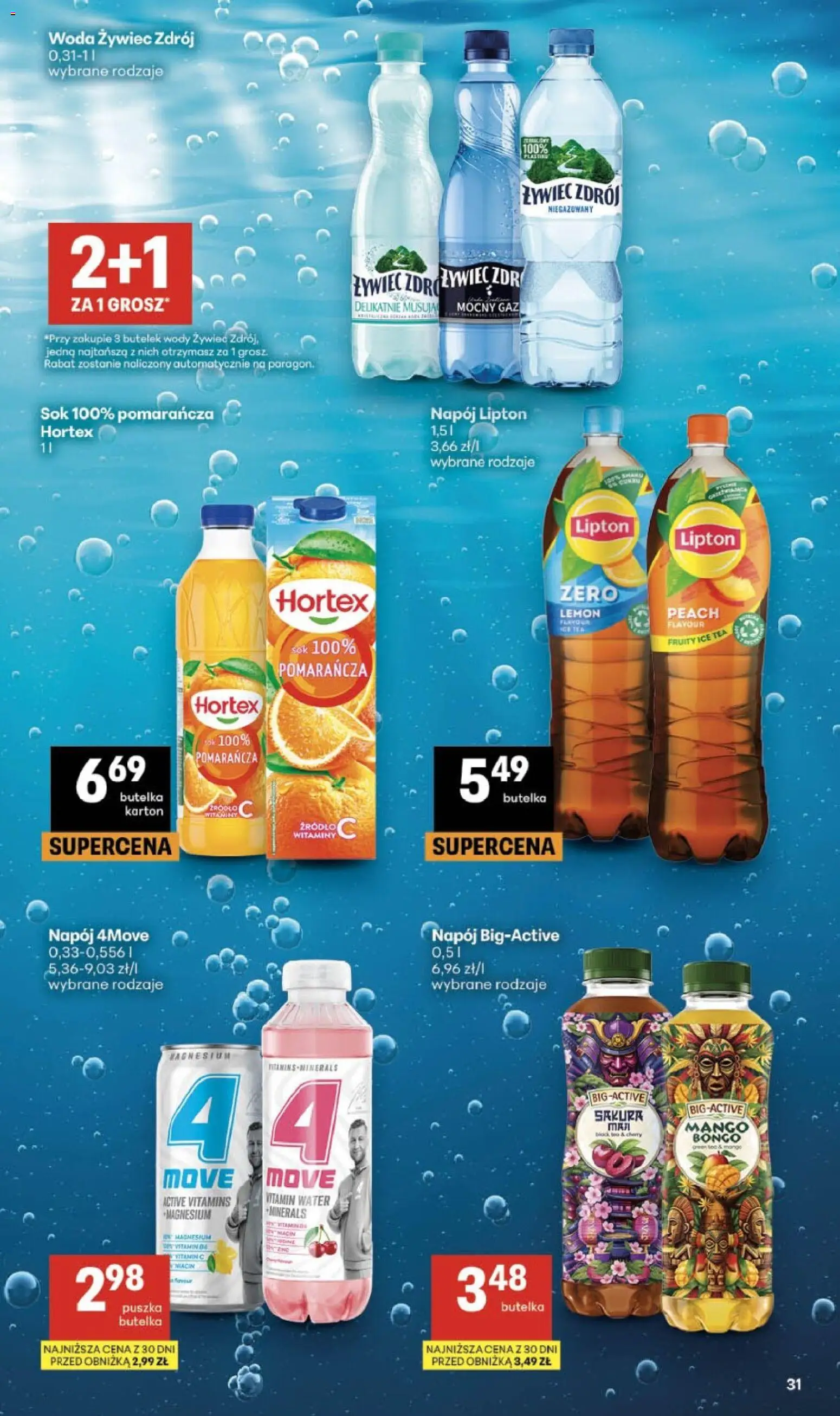 Delikatesy Centrum gazetka - Sklepy Własne od 30.07.2026 | Strona: 31 | Produkty: Mango, Woda żywiec, Ice Tea, Sok