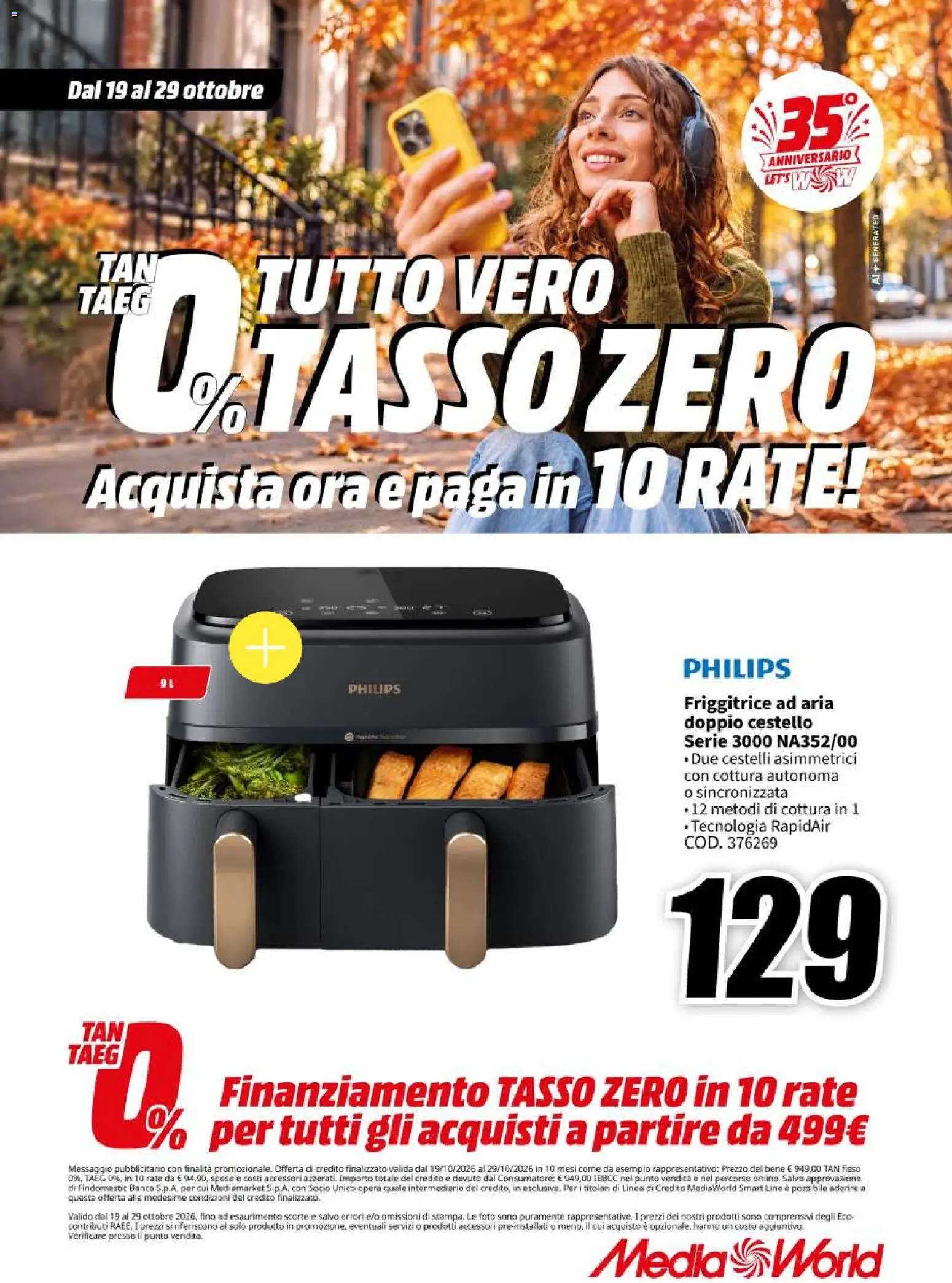 Volantino Media World del 19/10/2026 | Pagina: 73 | Prodotti: Friggitrice ad aria, Friggitrice