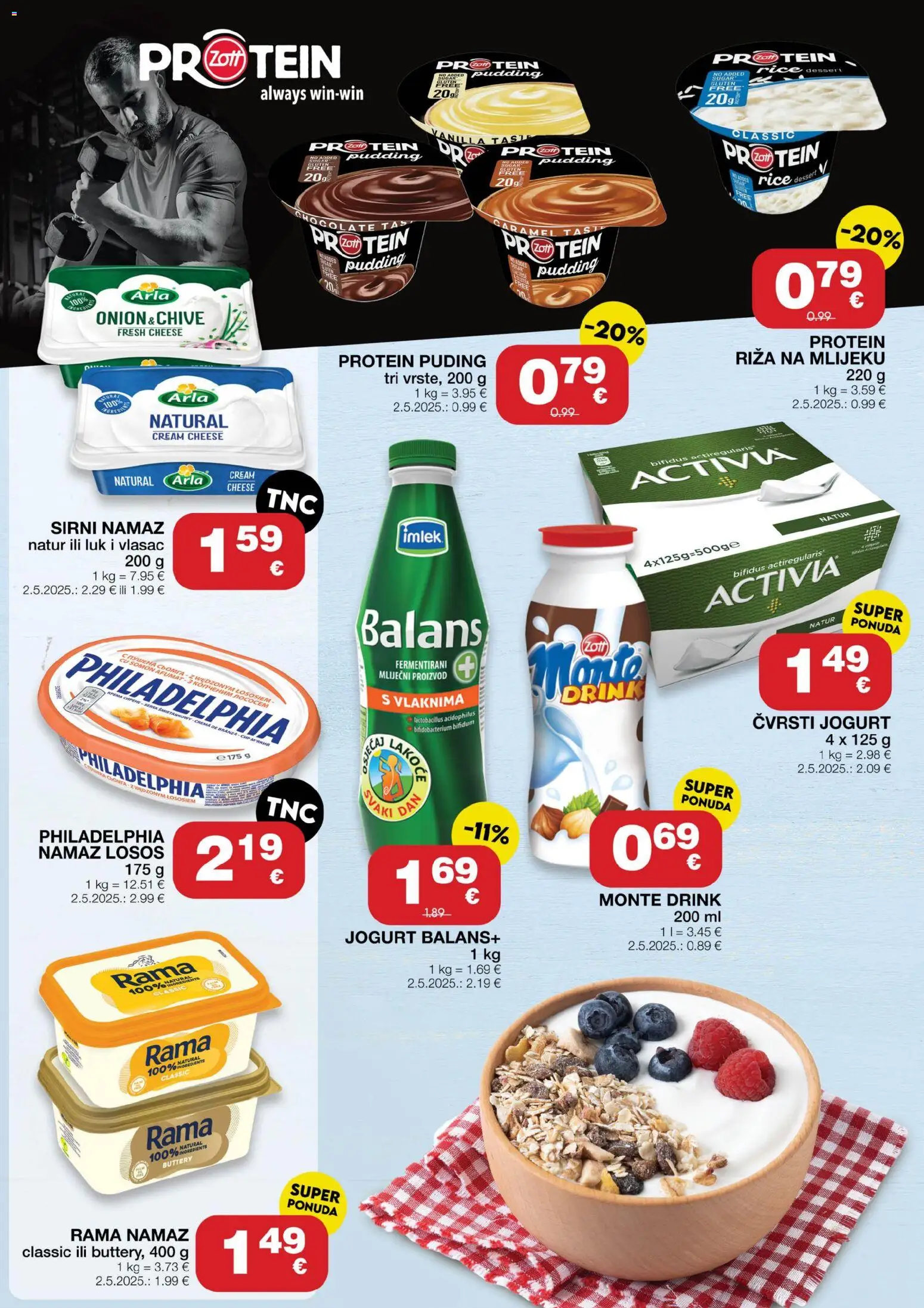 Stanić Diskont katalog | vrijedi od 25.06.2026 | Stranica: 6 | Proizvodi: Protein puding, Riža, Luk, Losos