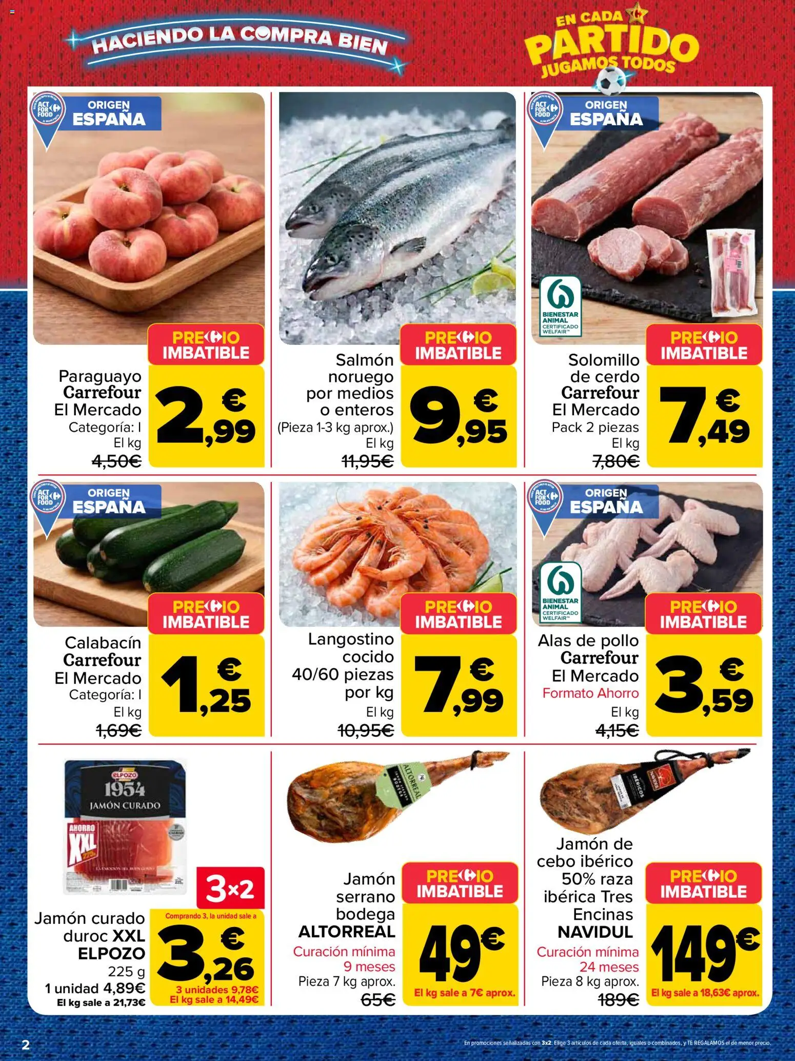 Carrefour Precio Imbatible │ válido desde el 04.06.2026 | Página: 2 | Productos: Calabacín, Cerdo, Té, Langostino