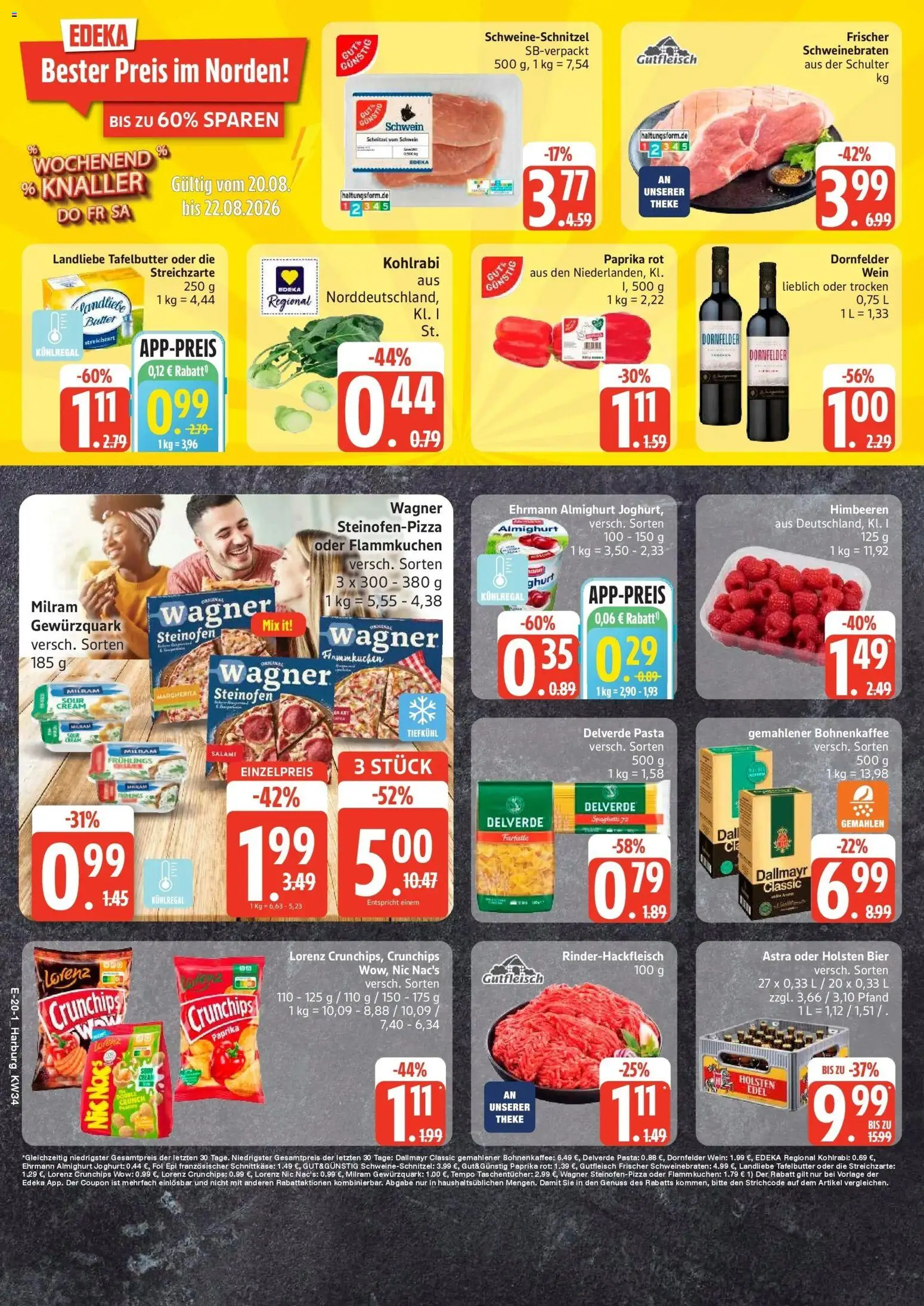E center Prospekt Hamburg (ab 17.08.2026) zum Blättern | Seite: 26 | Produkte: Himbeeren, Theke, Milram, Salami
