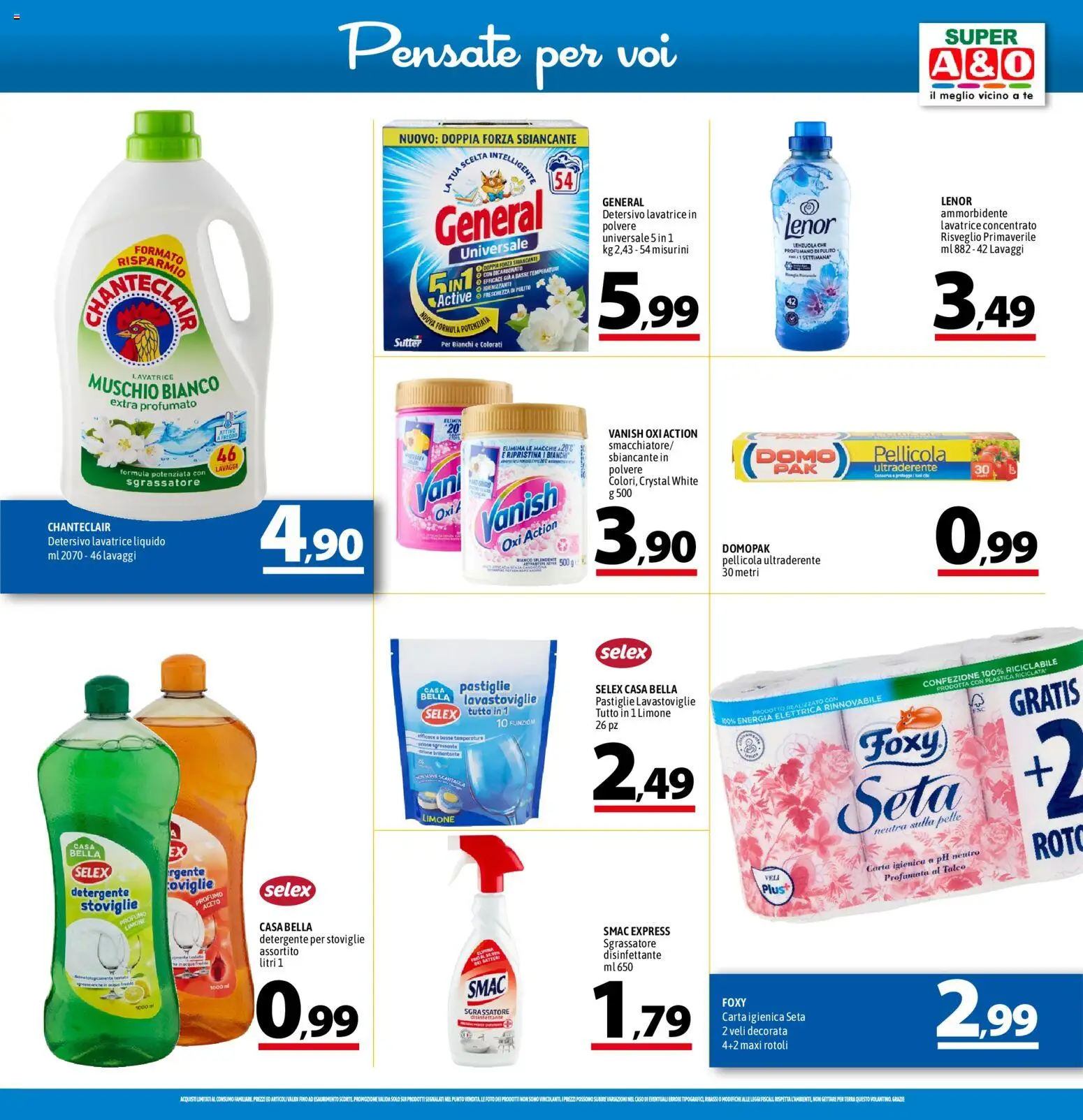 Volantino A&O del 11/06/2026 | Pagina: 15 | Prodotti: Ammorbidente, Talco, Lavatrice, Aceto