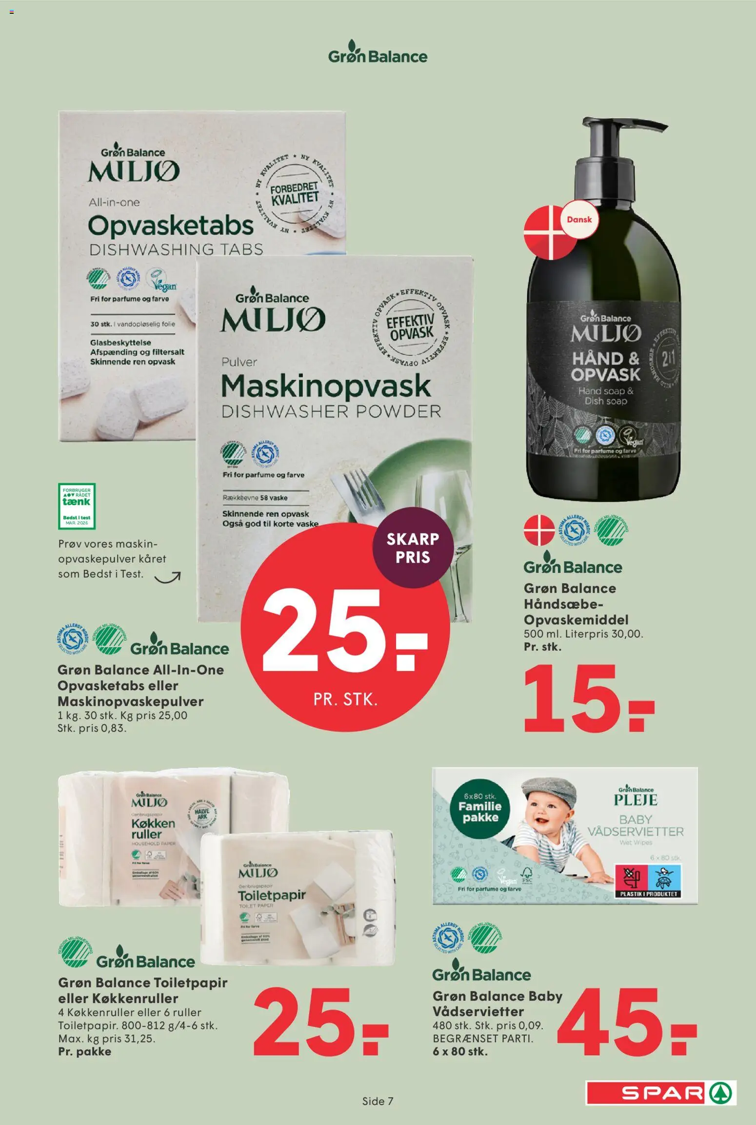 Spar tilbudsavis – gyldig fra 16/10/2026 | Side: 7 | Produkter: Parfume, Opvaskemiddel, Toilet, Søm
