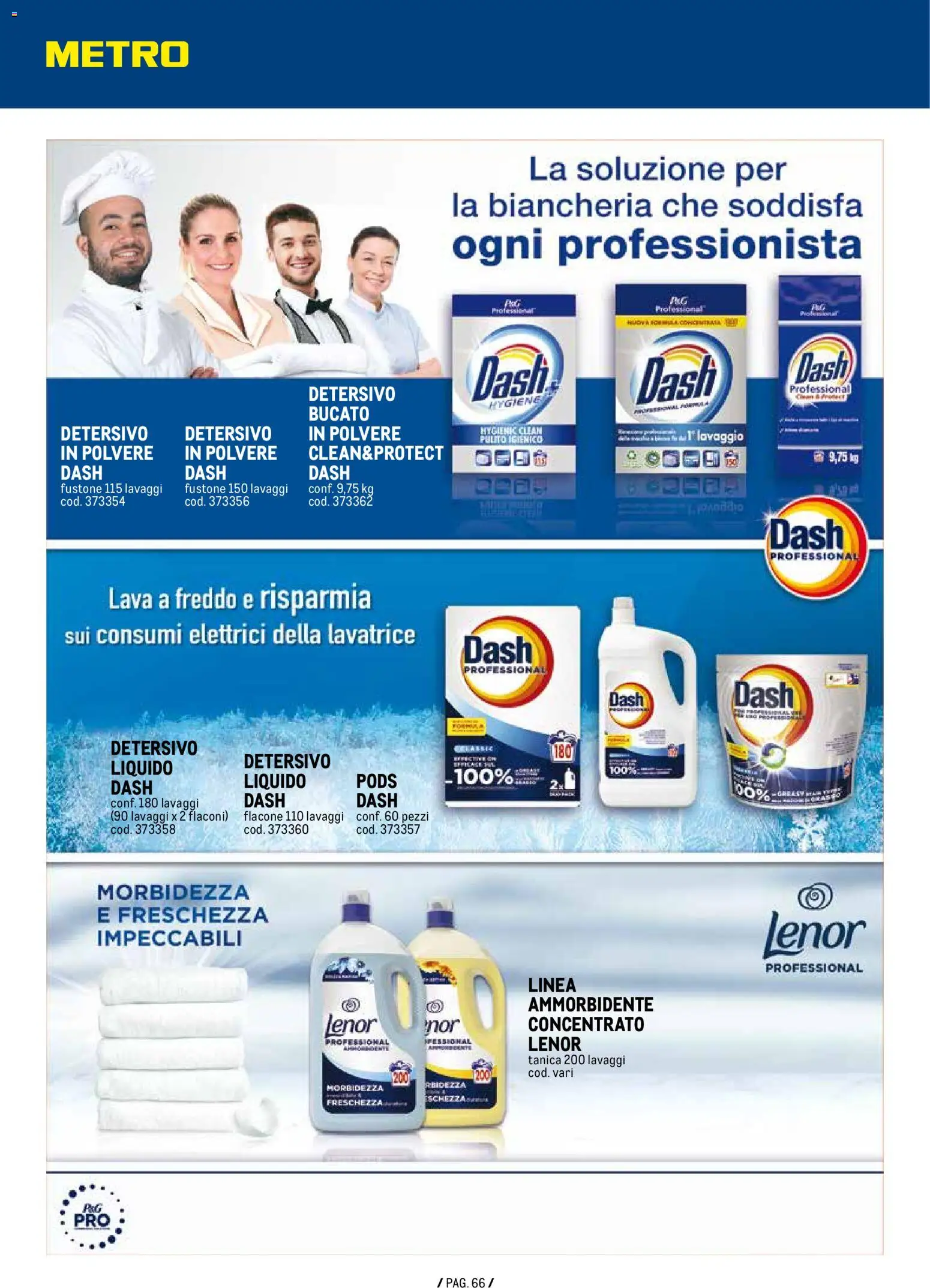 Volantino Metro del 07/01/2026 | Pagina: 66 | Prodotti: Detersivo in polvere, Ammorbidente, Lavatrice, Tanica