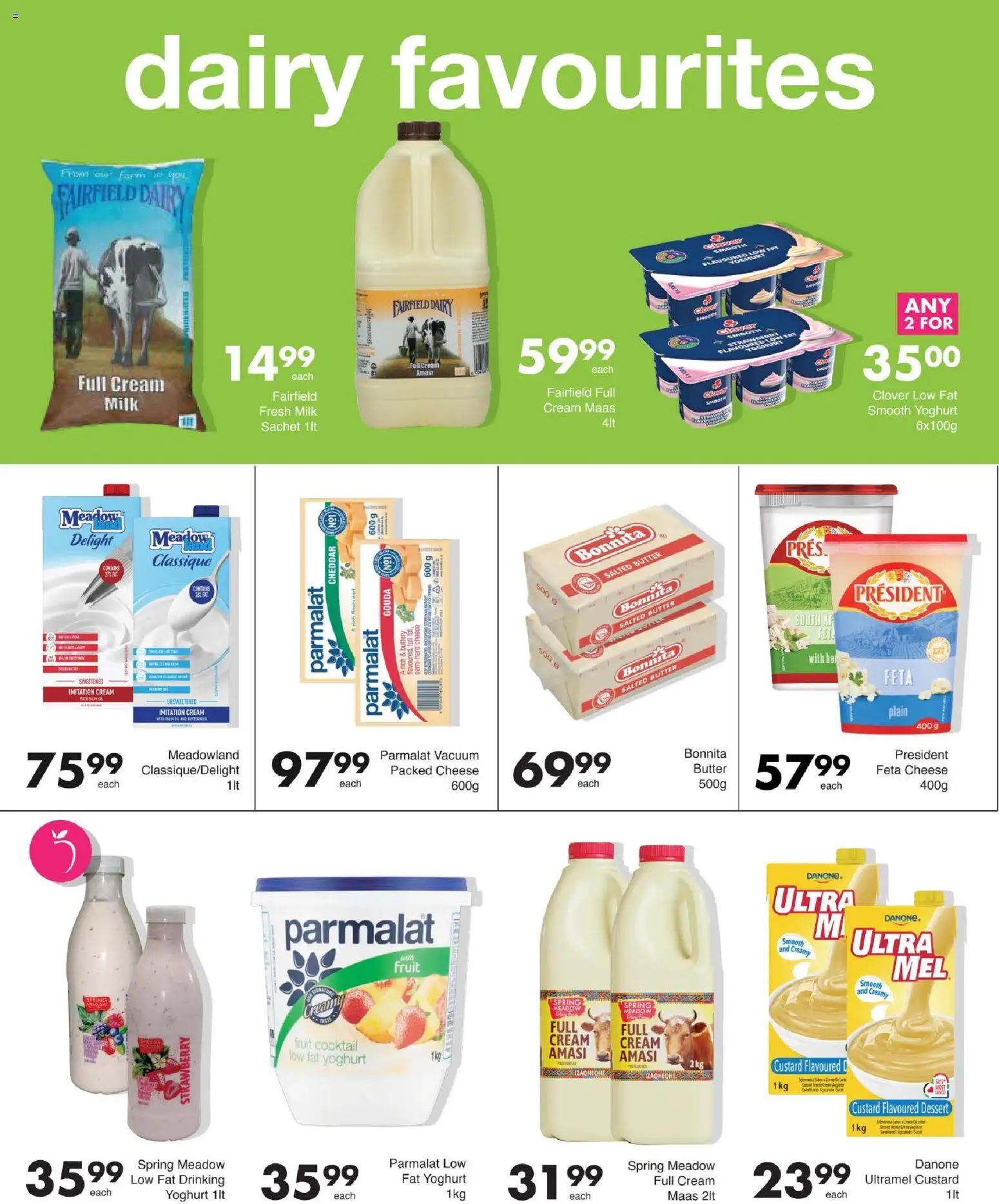 New Save catalogue – valid from 15/09/2026 | Page: 4 | Products: Custard, Yoghurt, Meadow, Cheddar