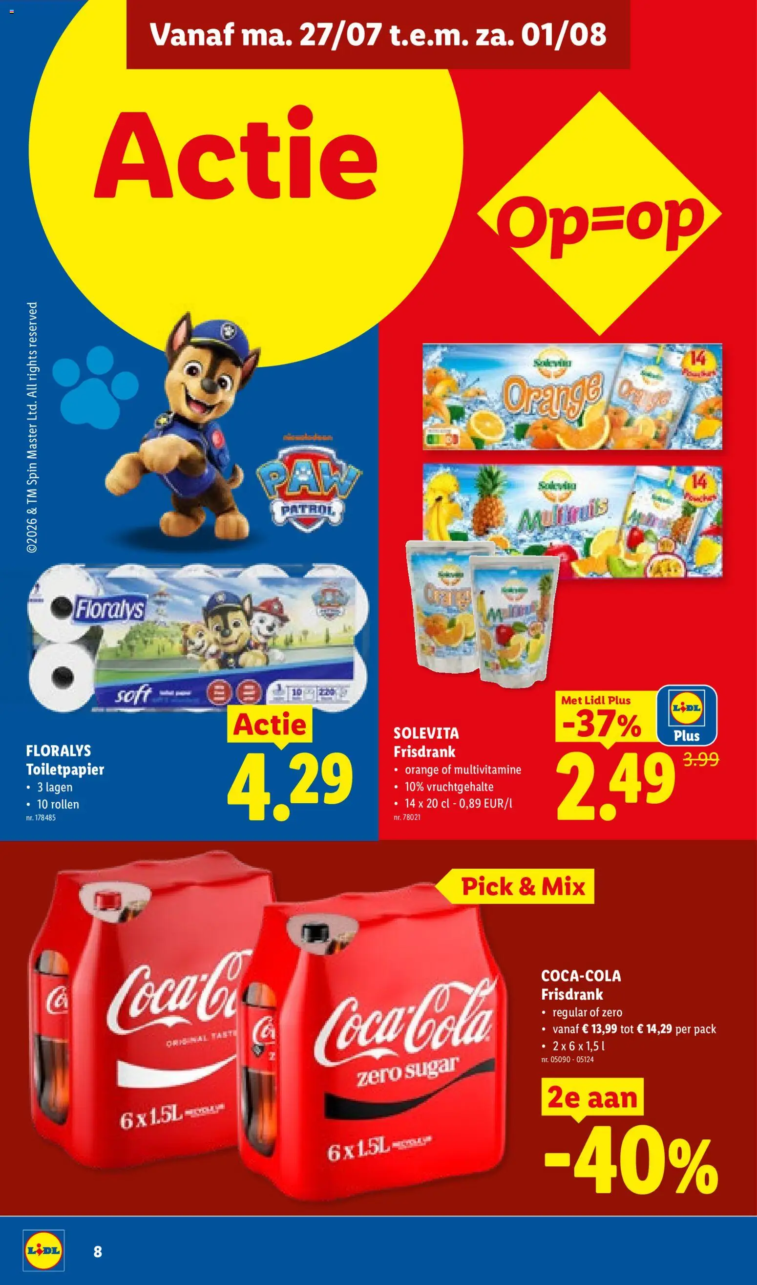 {H1} | Pagina: 8 | Producten: Coca Cola, Frisdrank, Toiletpapier, Toilet