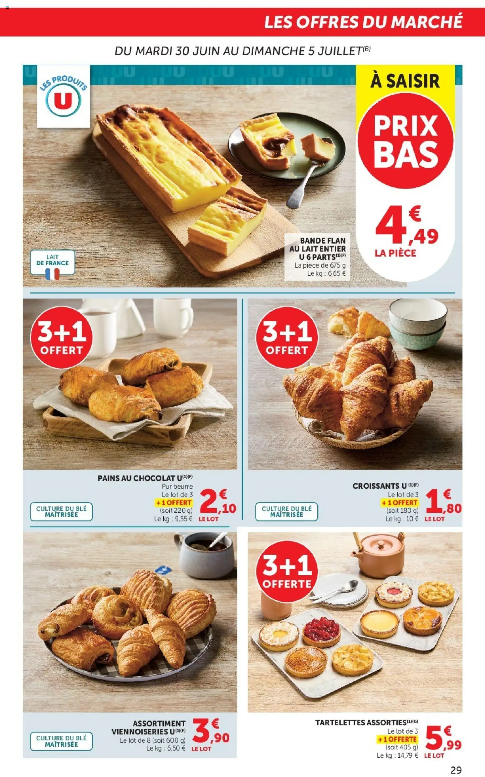 {H1} | Page: 29 | Produits: Lait entier, Viennoiseries, Lait, Beurre