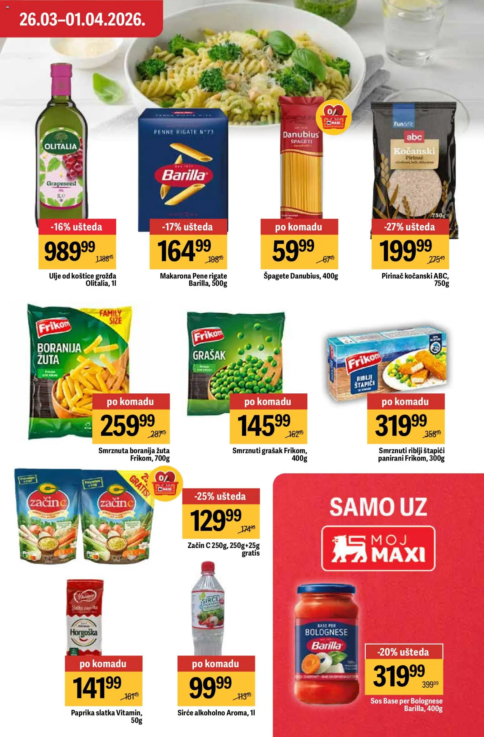 Maxi katalog - važi od 26.03.2026 | Strana: 25 | Proizvode: Boranija, Riblji štapići, Ulje, Pirinač