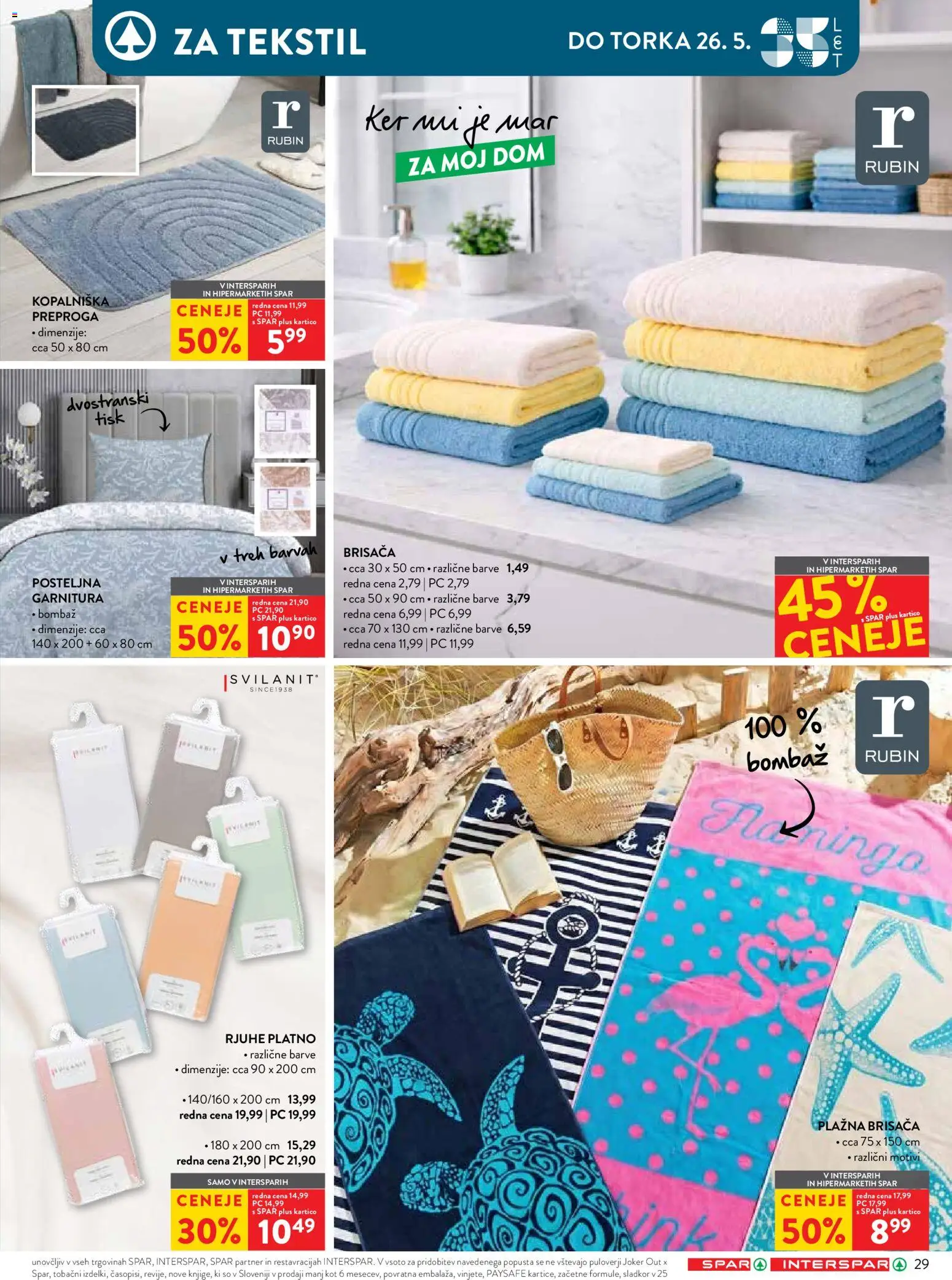 Novi Spar katalog ponudbe – veljaven od 13.05.2026 | Stran: 39 | Izdelki: Brisača, Preproga, Sladkor